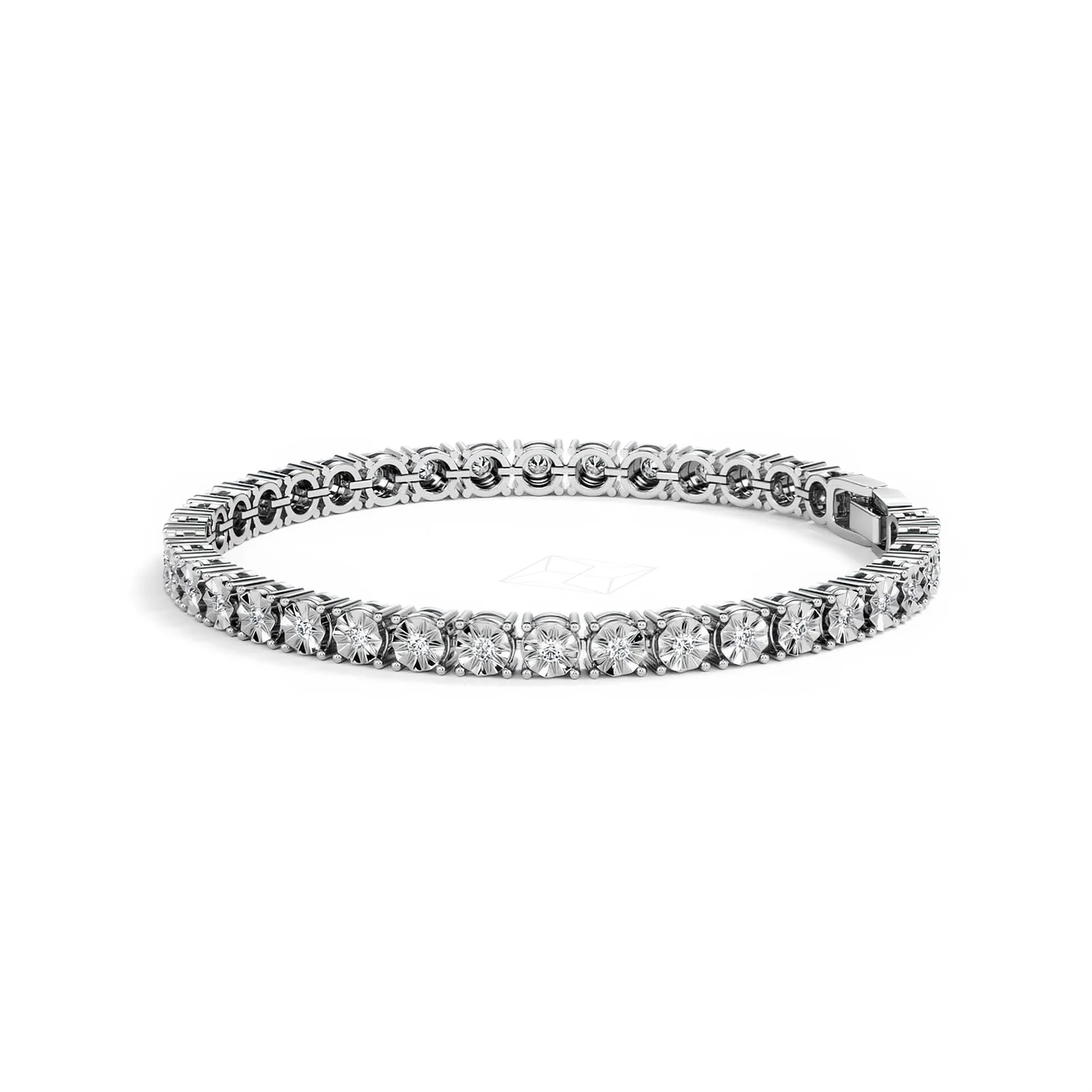 Mens Lab Diamond 1.00ct Tennis Bracelet in 925 Silver - Image 74