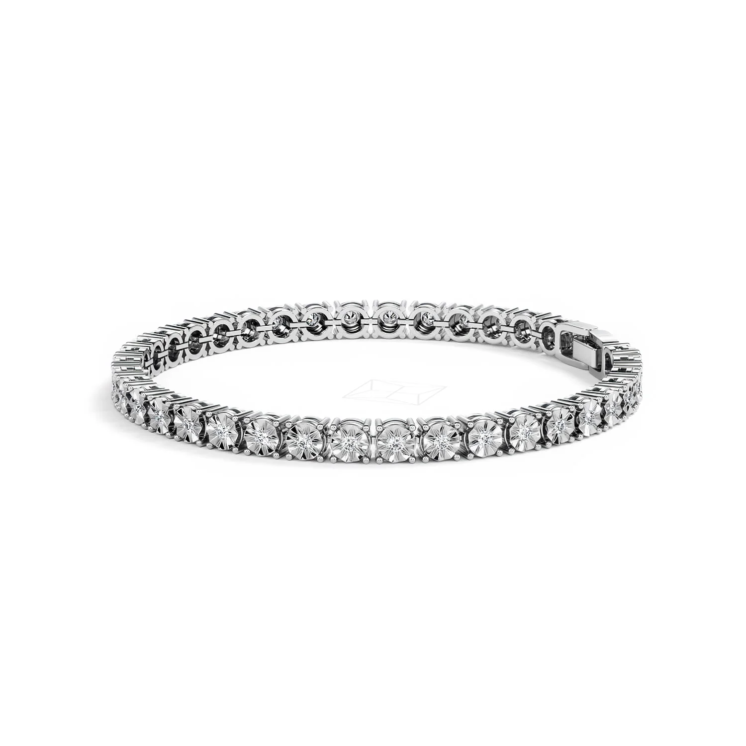 Mens Lab Diamond 1.00ct Tennis Bracelet in 925 Silver - Image 75