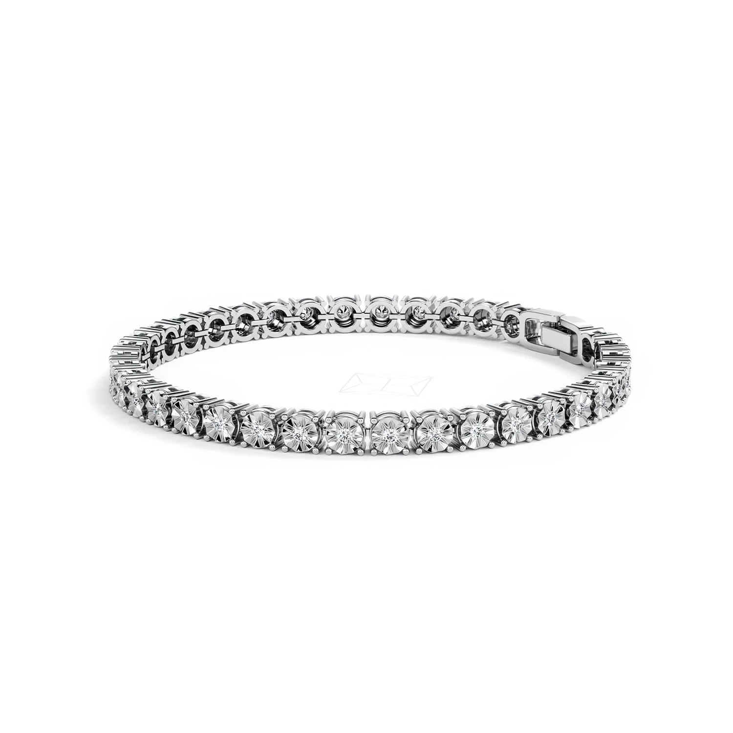 Mens Lab Diamond 1.00ct Tennis Bracelet in 925 Silver - Image 76