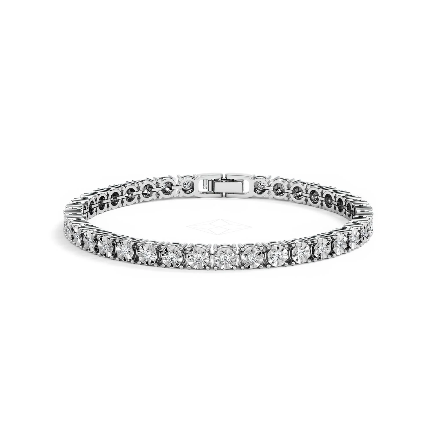 Mens Lab Diamond 1.00ct Tennis Bracelet in 925 Silver - Image 88