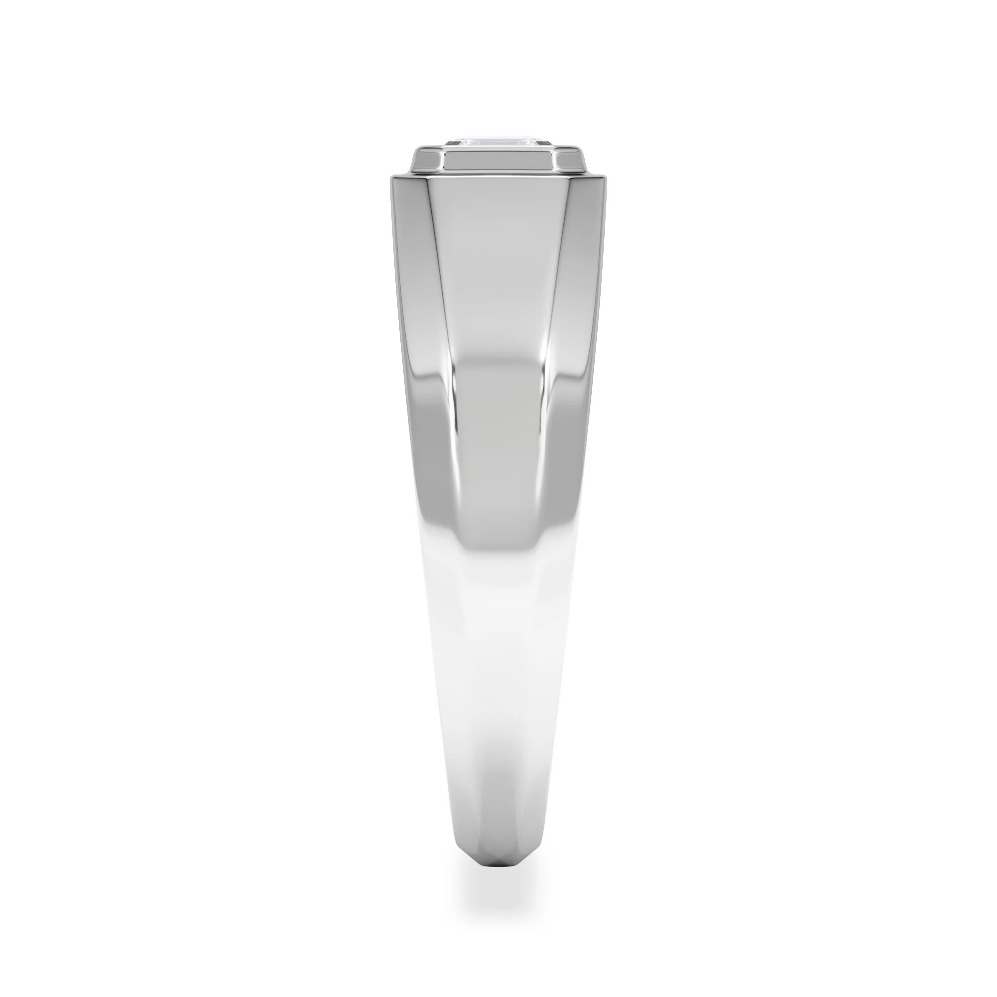 Axis Men's Lab Diamond Signet Ring 0.50ct Asscher Cut Set in 9k White Gold - Image 5