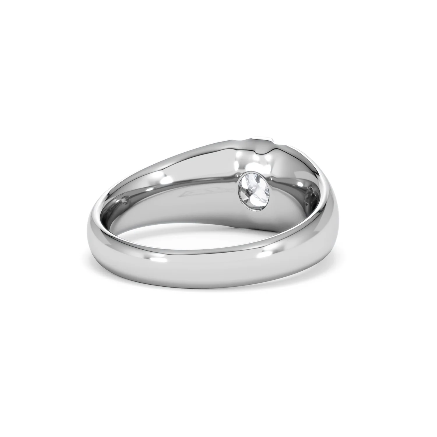 Men's Lab Diamond Signet Ring 0.50ct Round Cut in 925 Silver - Image 42