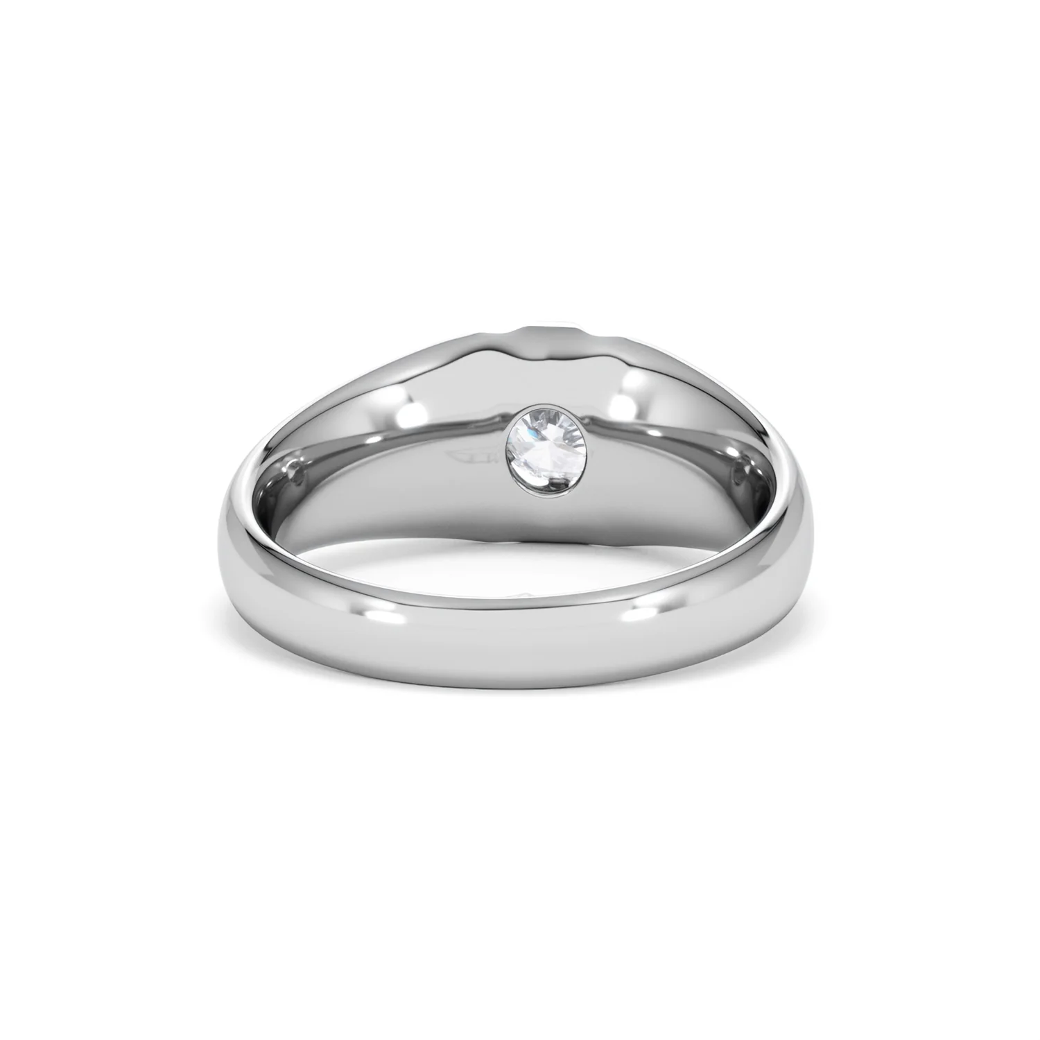 Men's Lab Diamond Signet Ring 0.50ct Round Cut in 925 Silver - Image 46
