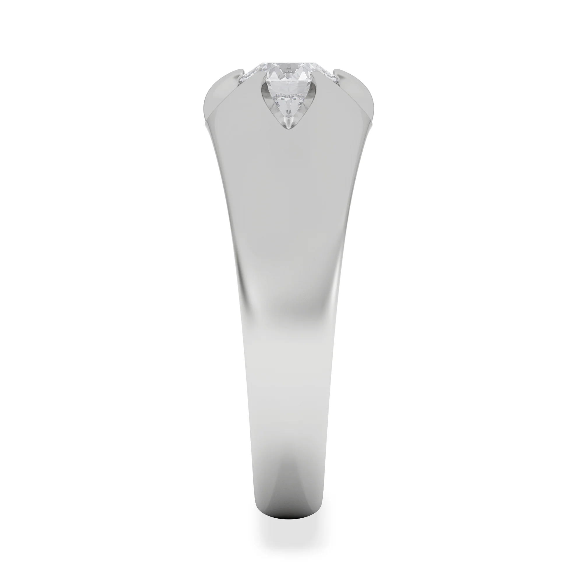 Men's Lab Diamond Signet Ring 0.50ct Round Cut in 925 Silver - Image 5