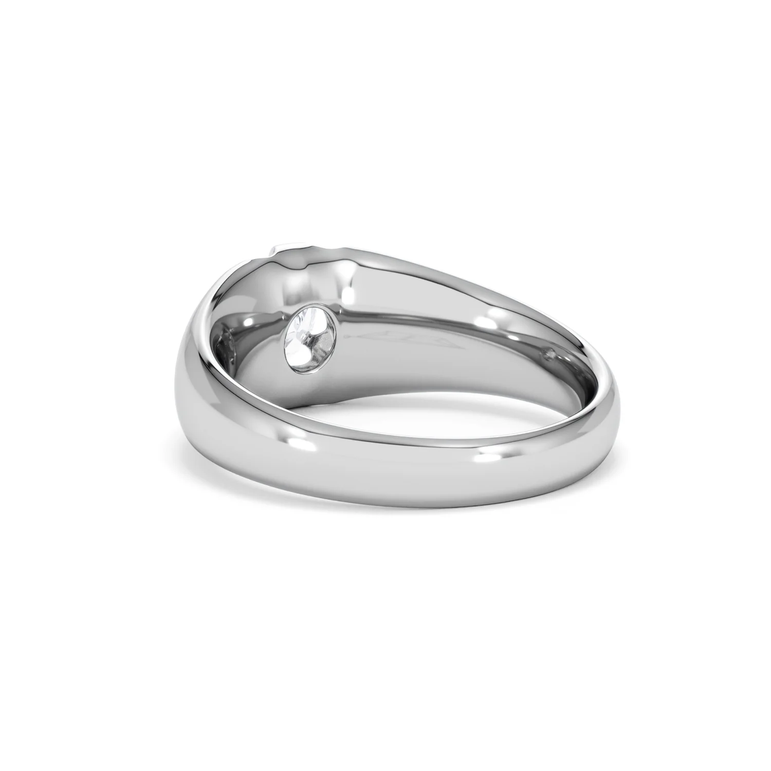 Men's Lab Diamond Signet Ring 0.50ct Round Cut in 925 Silver - Image 55