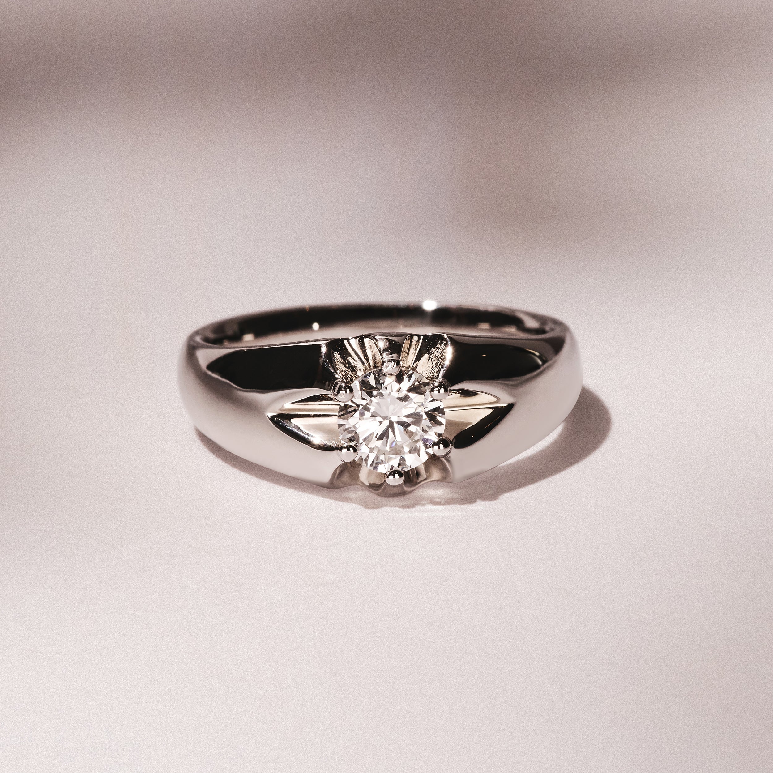 Men's Lab Diamond Signet Ring 0.50ct Round Cut in 925 Silver - Image 6
