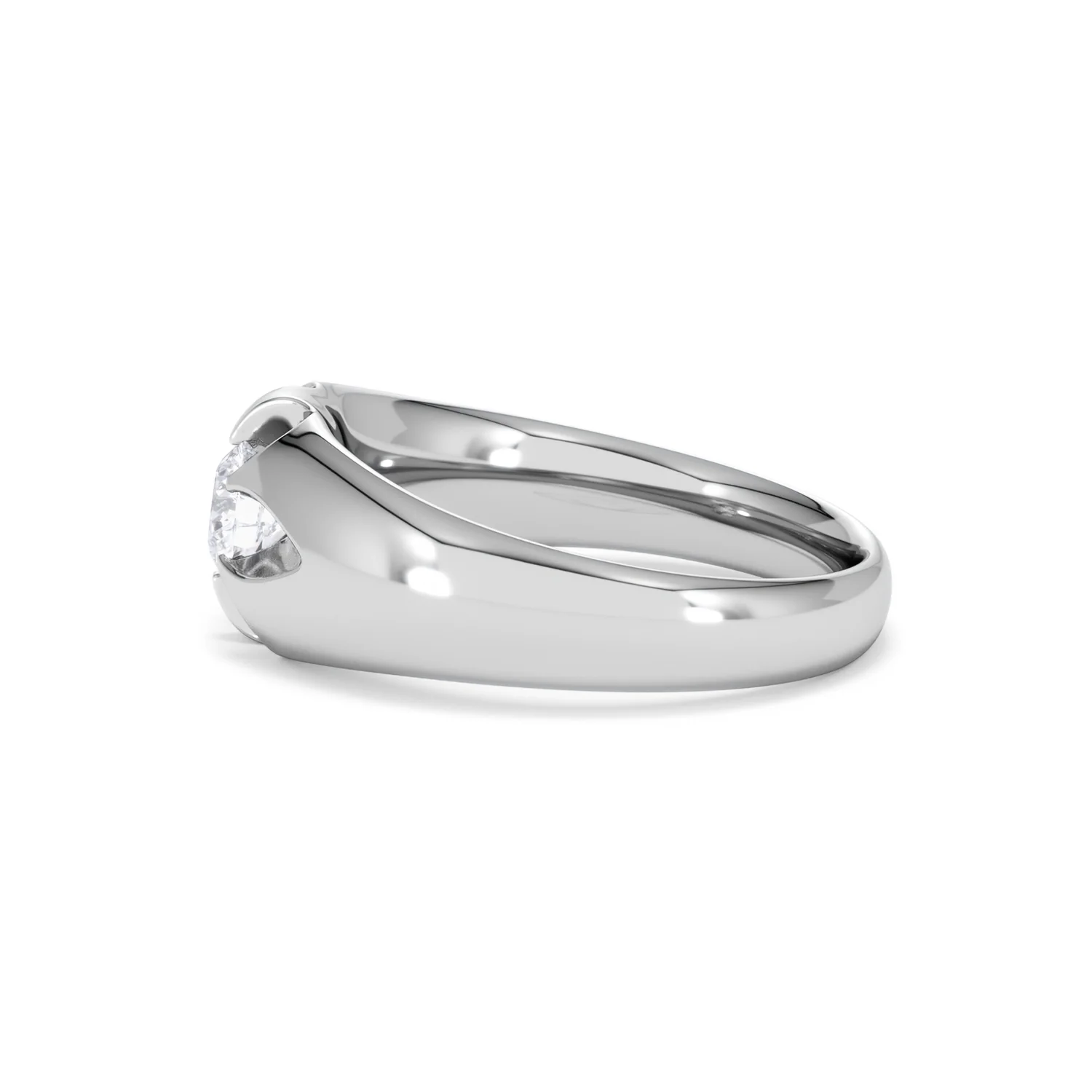 Men's Lab Diamond Signet Ring 0.50ct Round Cut in 925 Silver - Image 68