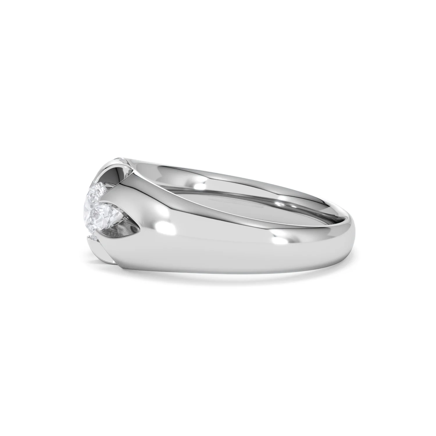 Men's Lab Diamond Signet Ring 0.50ct Round Cut in 925 Silver - Image 71
