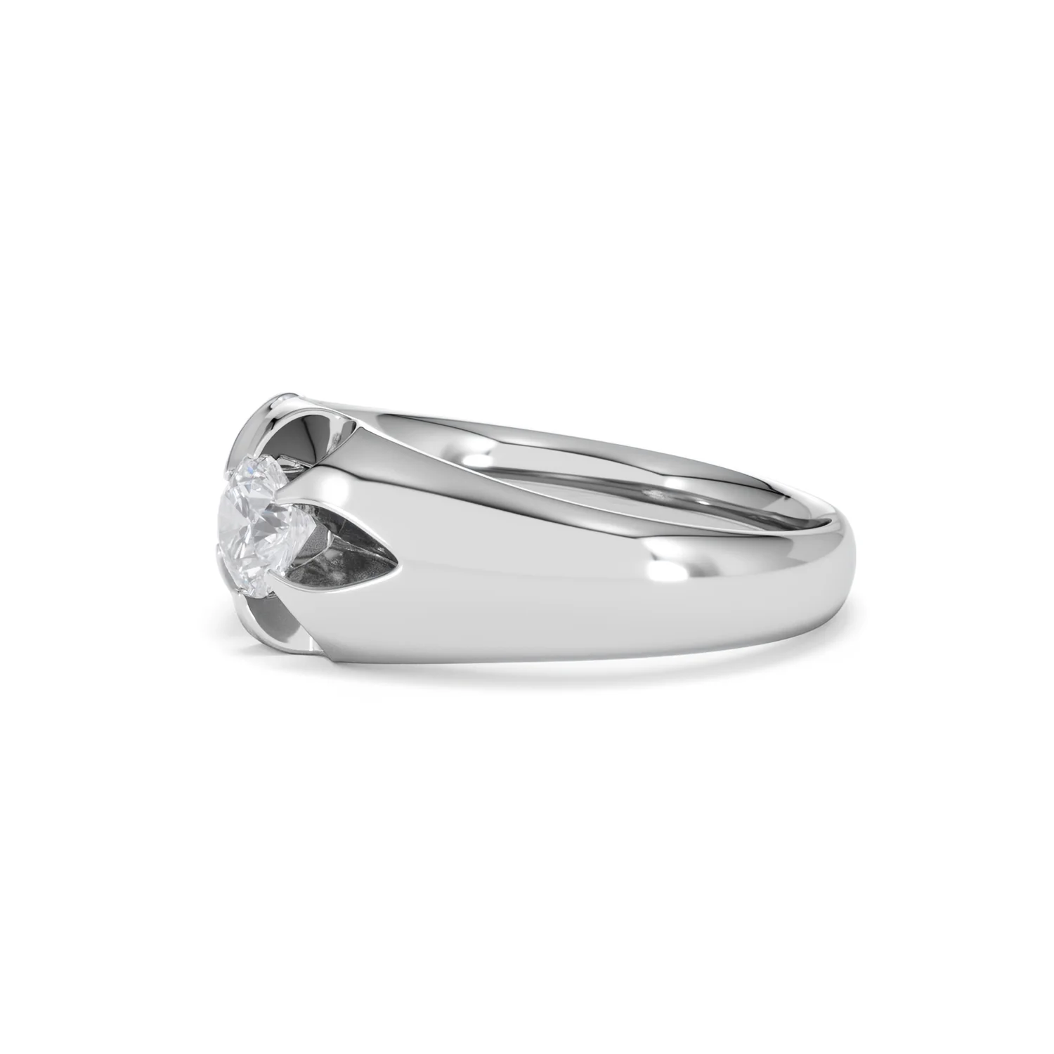 Men's Lab Diamond Signet Ring 0.50ct Round Cut in 925 Silver - Image 74