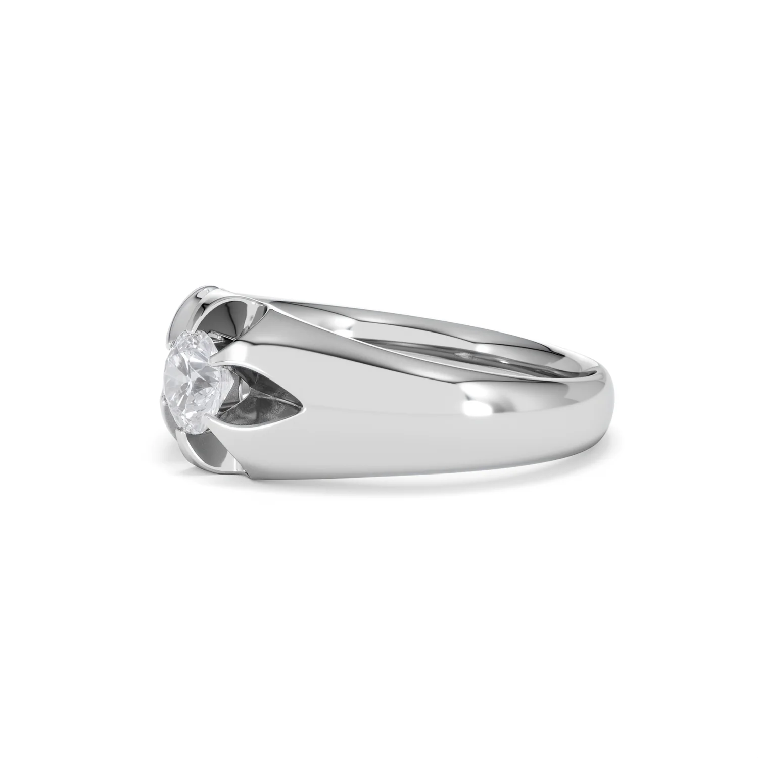 Men's Lab Diamond Signet Ring 0.50ct Round Cut in 925 Silver - Image 75