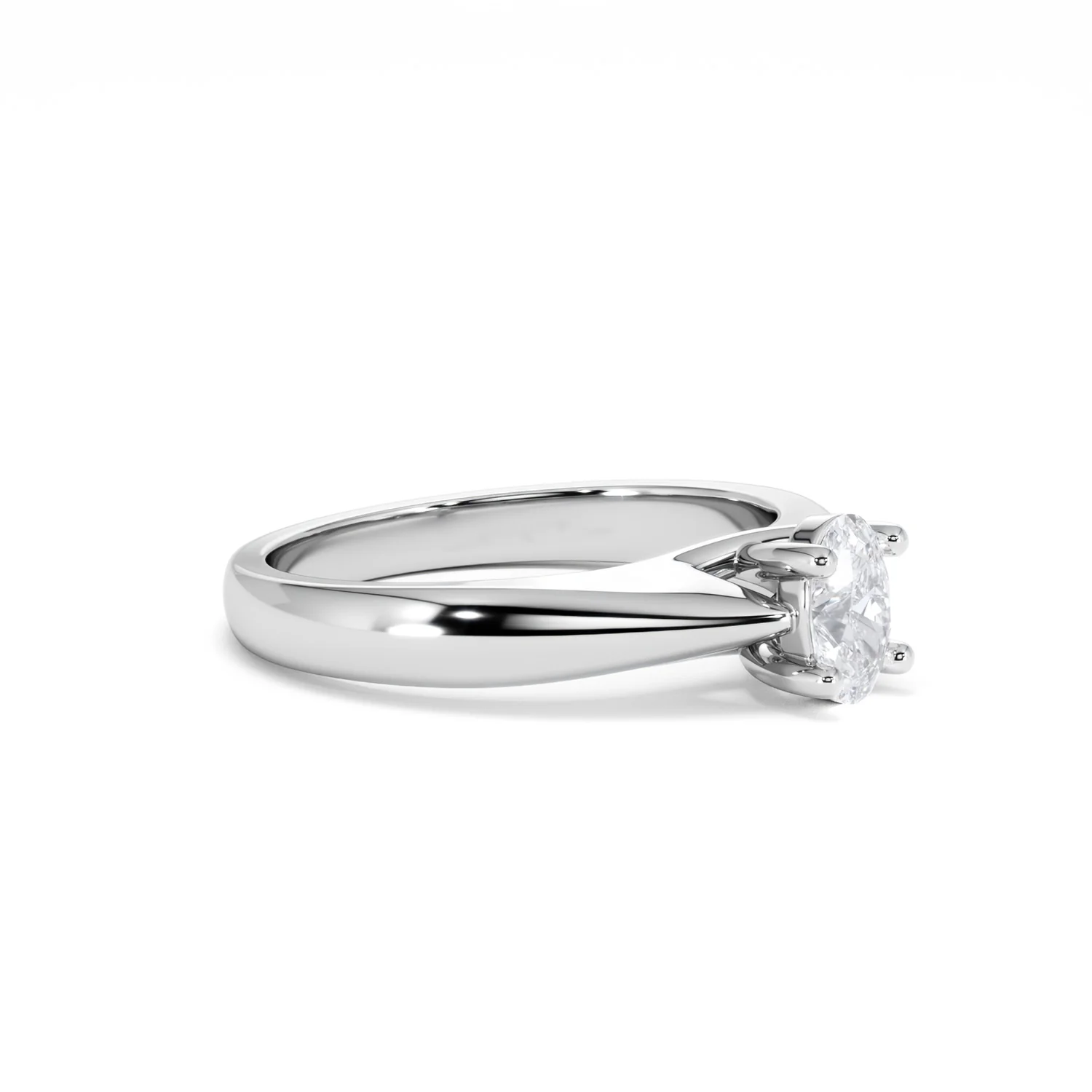Naomi Oval Cut Lab Diamond Engagement Ring 0.50ct H/SI in 925 Silver - Image 21