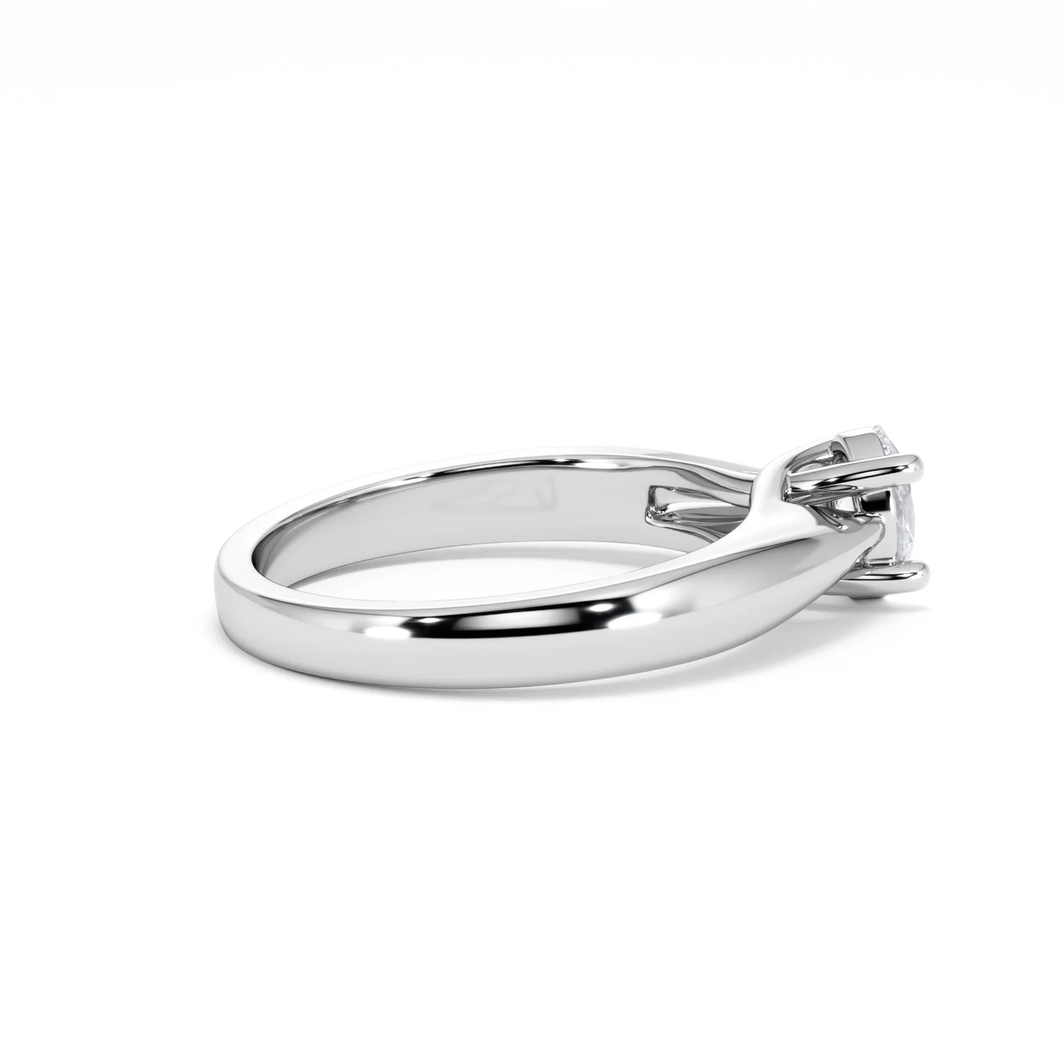 Naomi Oval Cut Lab Diamond Engagement Ring 0.50ct H/SI in 925 Silver - Image 33