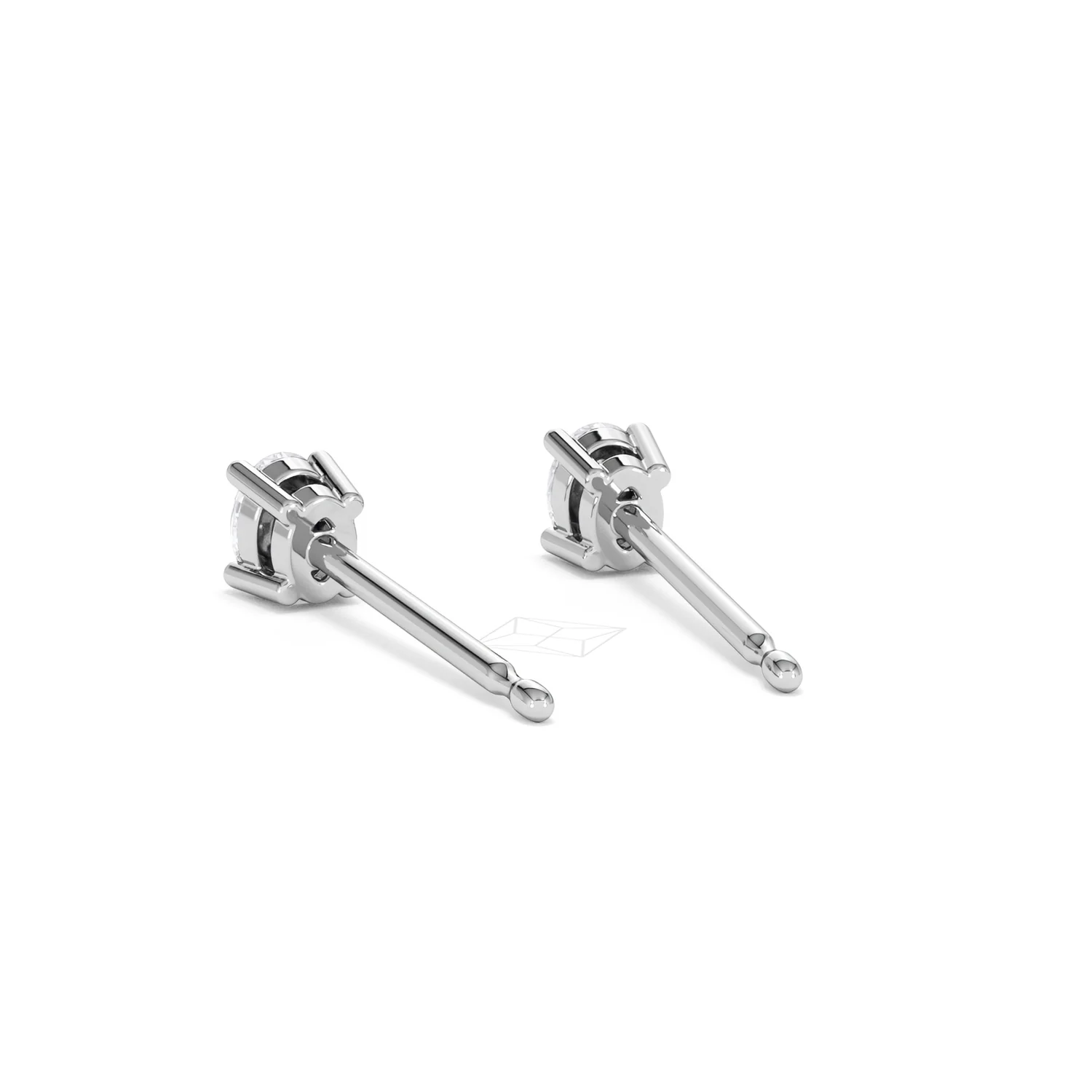 Naomi Oval Cut Lab Diamond Stud Earrings 0.30ct H/SI in 925 Silver - Image 55