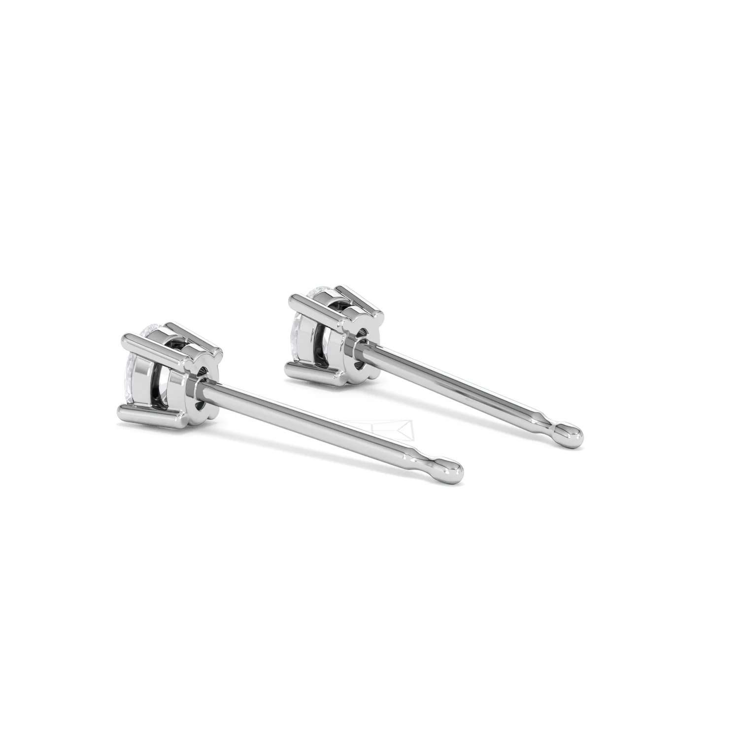 Naomi Oval Cut Lab Diamond Stud Earrings 0.30ct H/SI in 925 Silver - Image 60