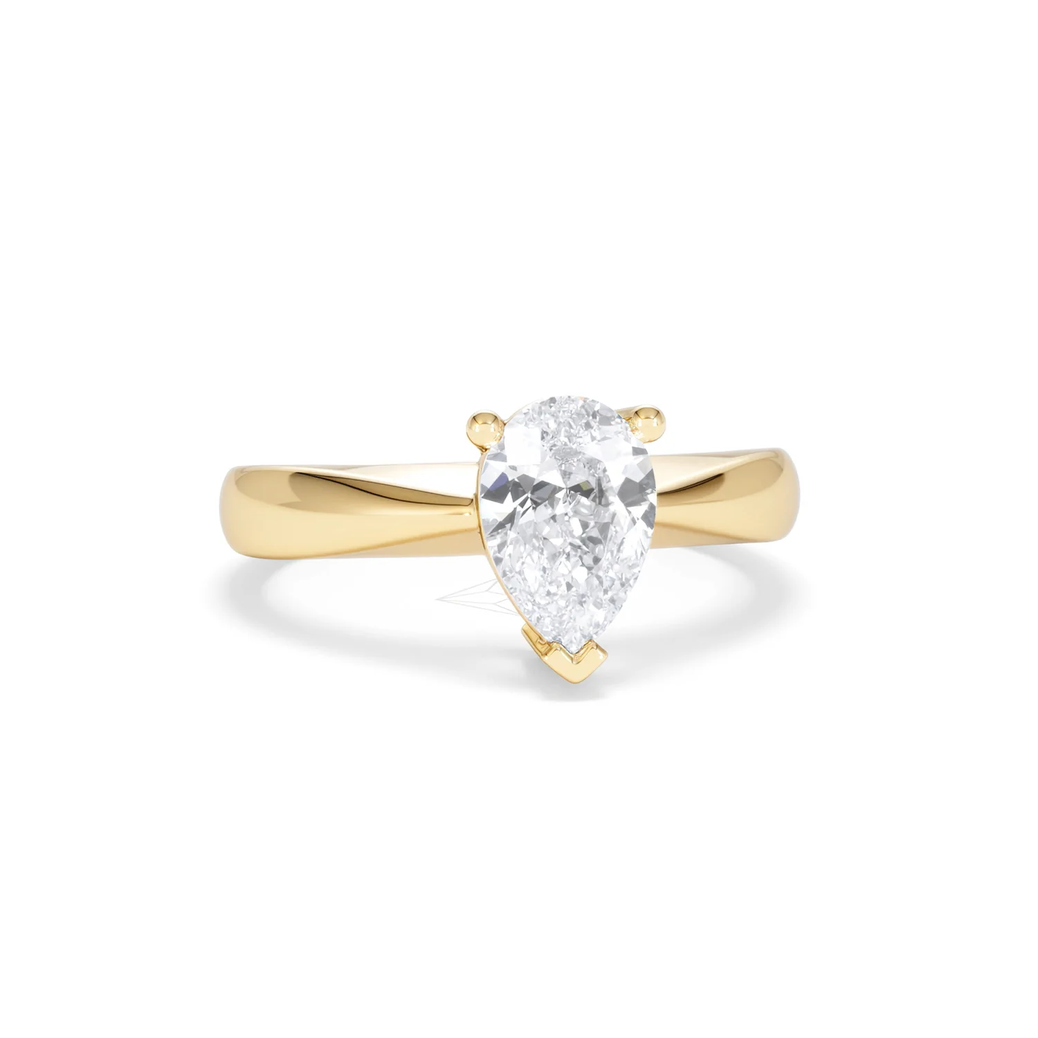 Naomi Pear Cut Lab Diamond Engagement Ring 1.00ct H/SI in 9k Gold - Image 12