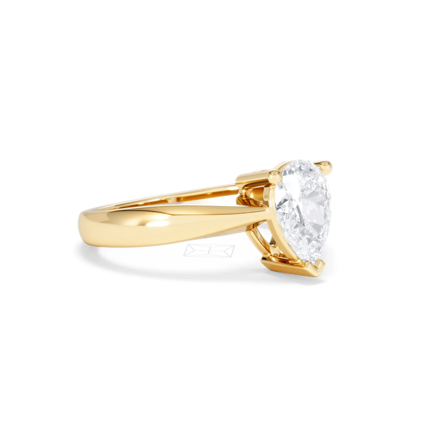 Naomi Pear Cut Lab Diamond Engagement Ring 1.00ct H/SI in 9k Gold - Image 19