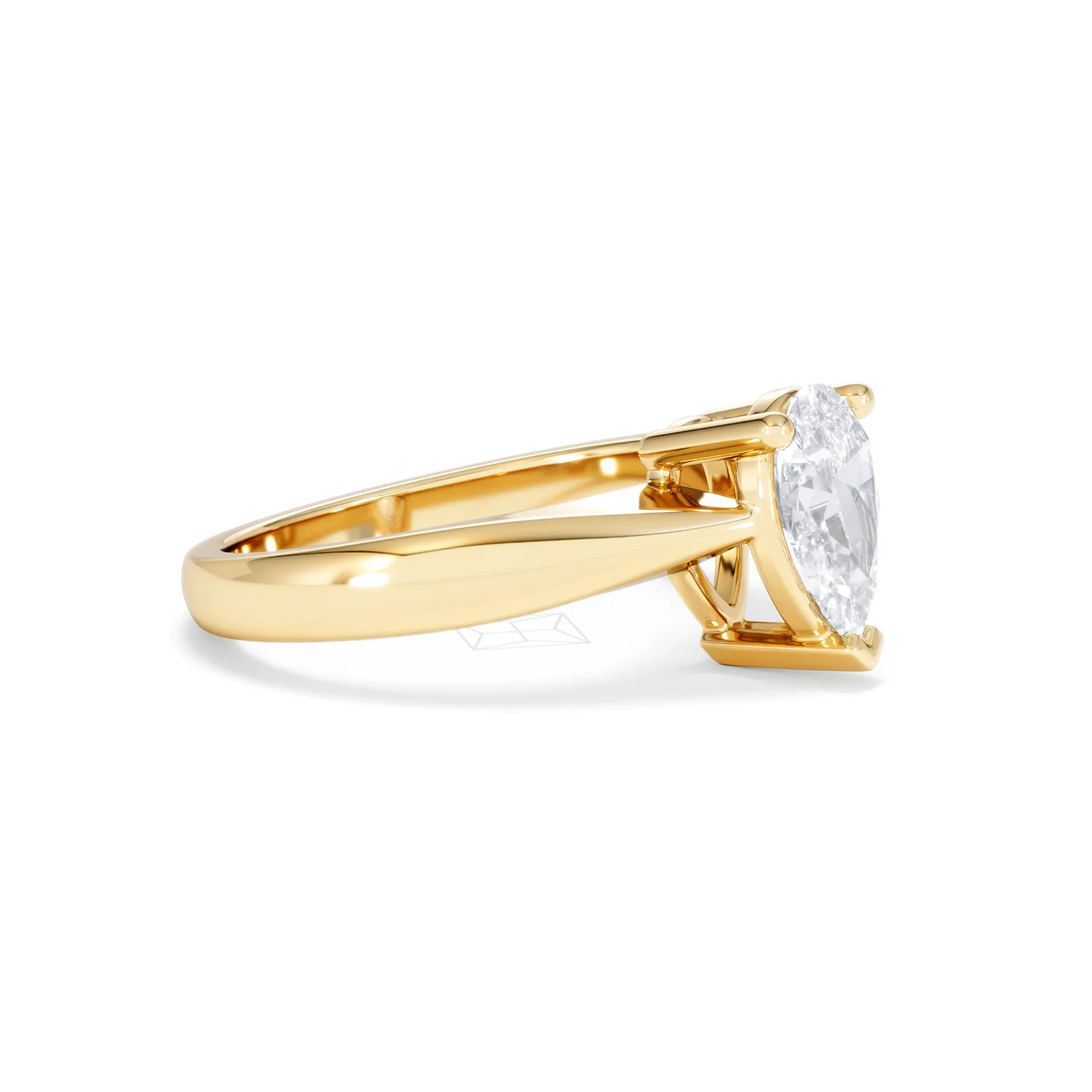 Naomi Pear Cut Lab Diamond Engagement Ring 1.00ct H/SI in 9k Gold - Image 23