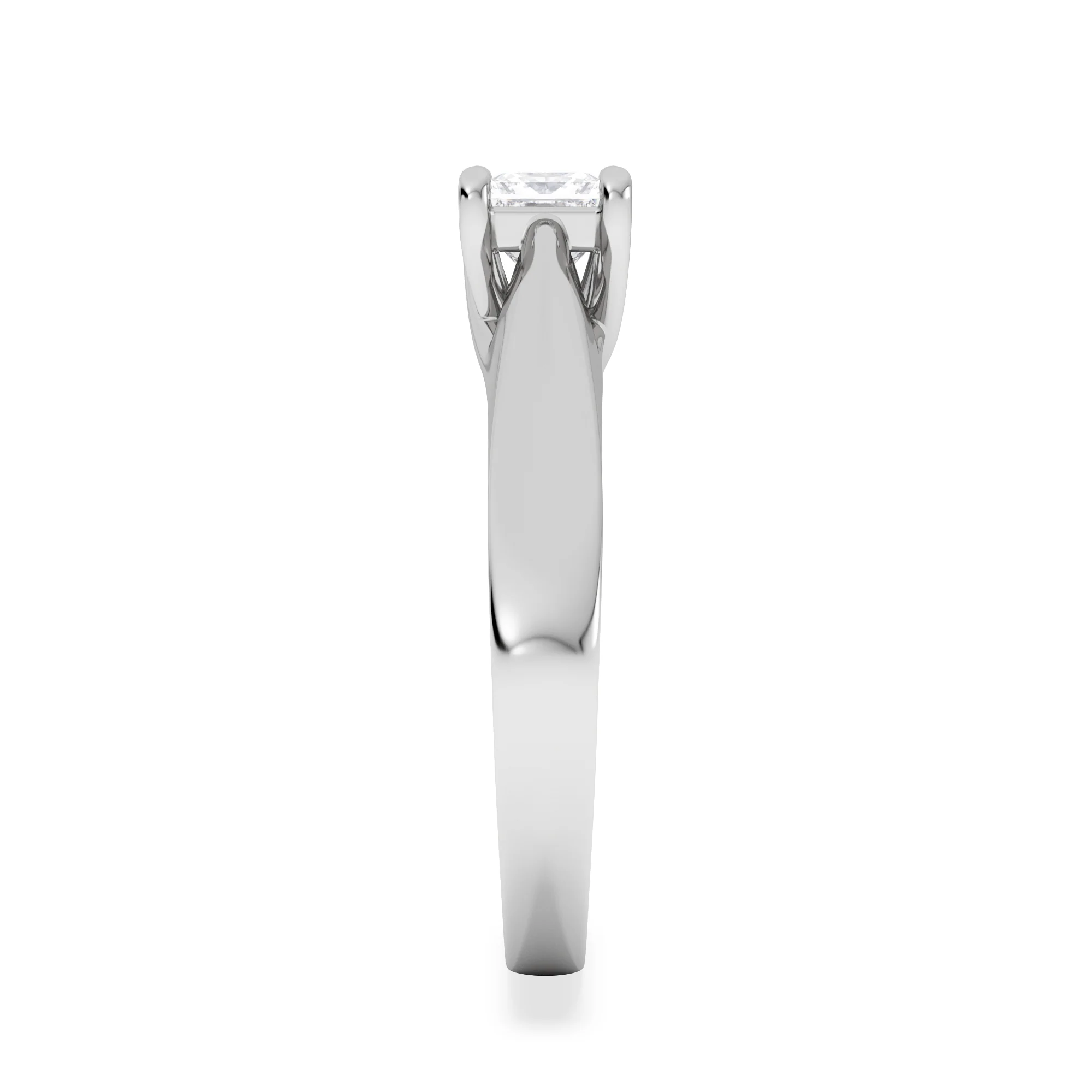 Naomi Princess Cut Lab Diamond Engagement Ring 0.50ct H/SI in 925 Silver - Image 5