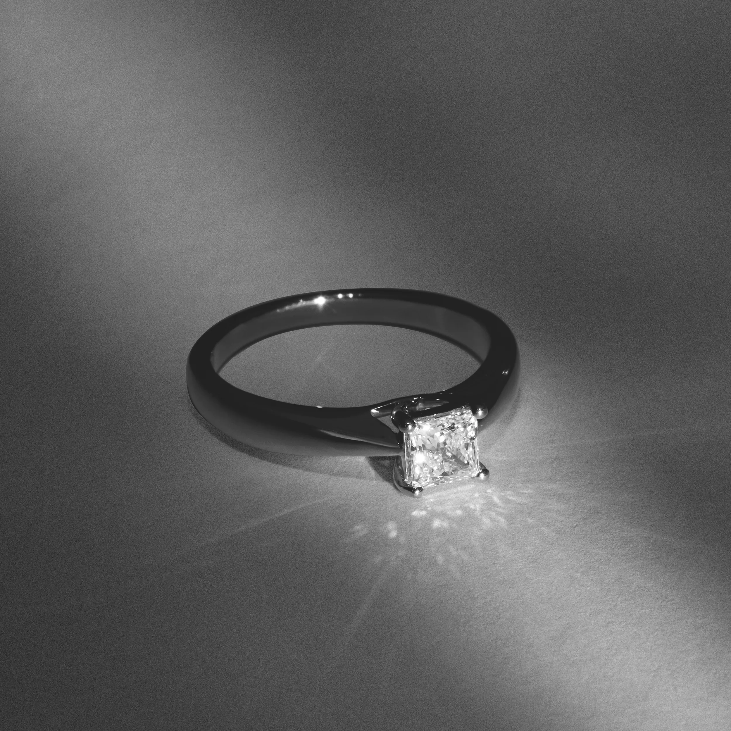 Naomi Princess Cut Lab Diamond Engagement Ring 0.50ct H/SI in 925 Silver - Image 8