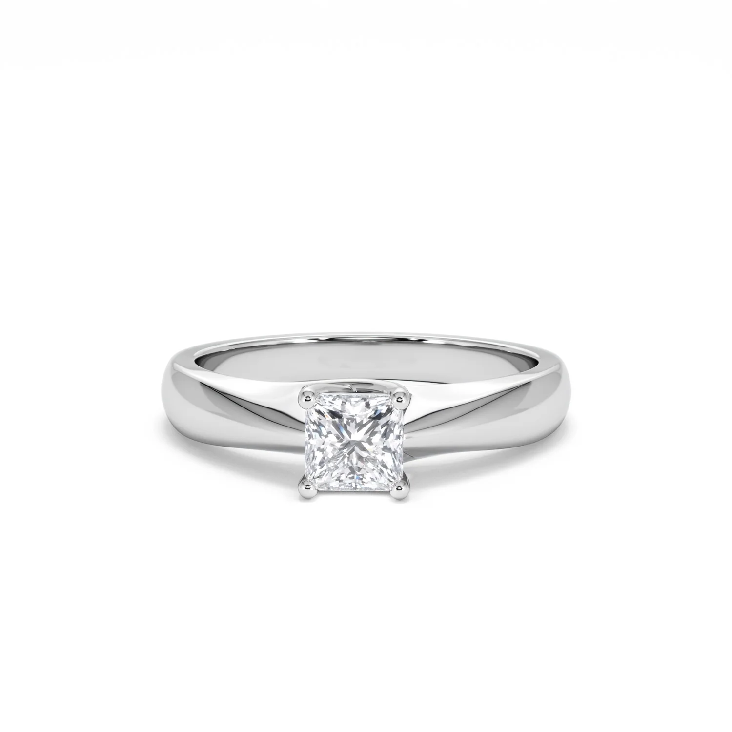 Naomi Princess Cut Lab Diamond Engagement Ring 0.50ct H/SI in 925 Silver - Image 89