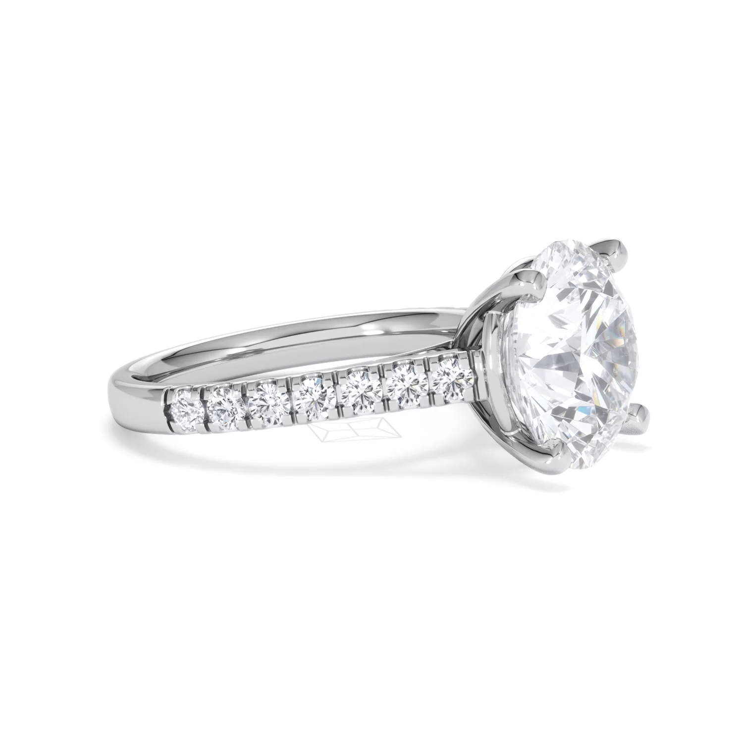 Natalia 5.65ct Lab Diamond Round Cut Engagement Ring in 18K White Gold G/VS1 - Image 22