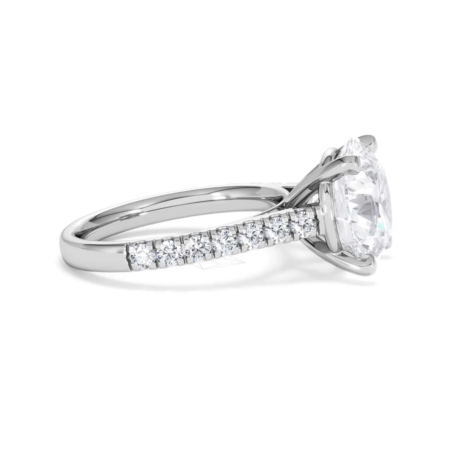 Natalia 5.65ct Lab Diamond Round Cut Engagement Ring in 18K White Gold G/VS1 - Image 26