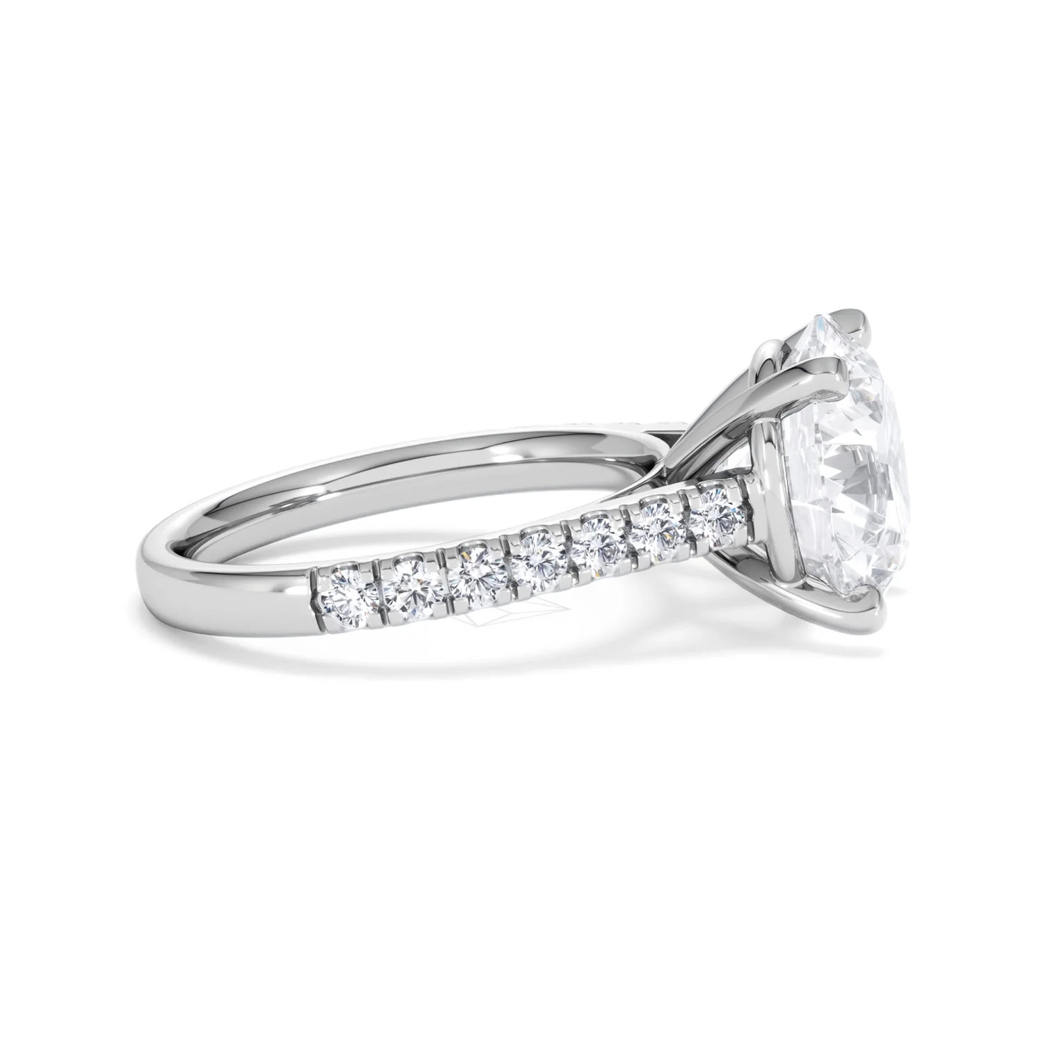 Natalia 5.65ct Lab Diamond Round Cut Engagement Ring in 18K White Gold G/VS1 - Image 27