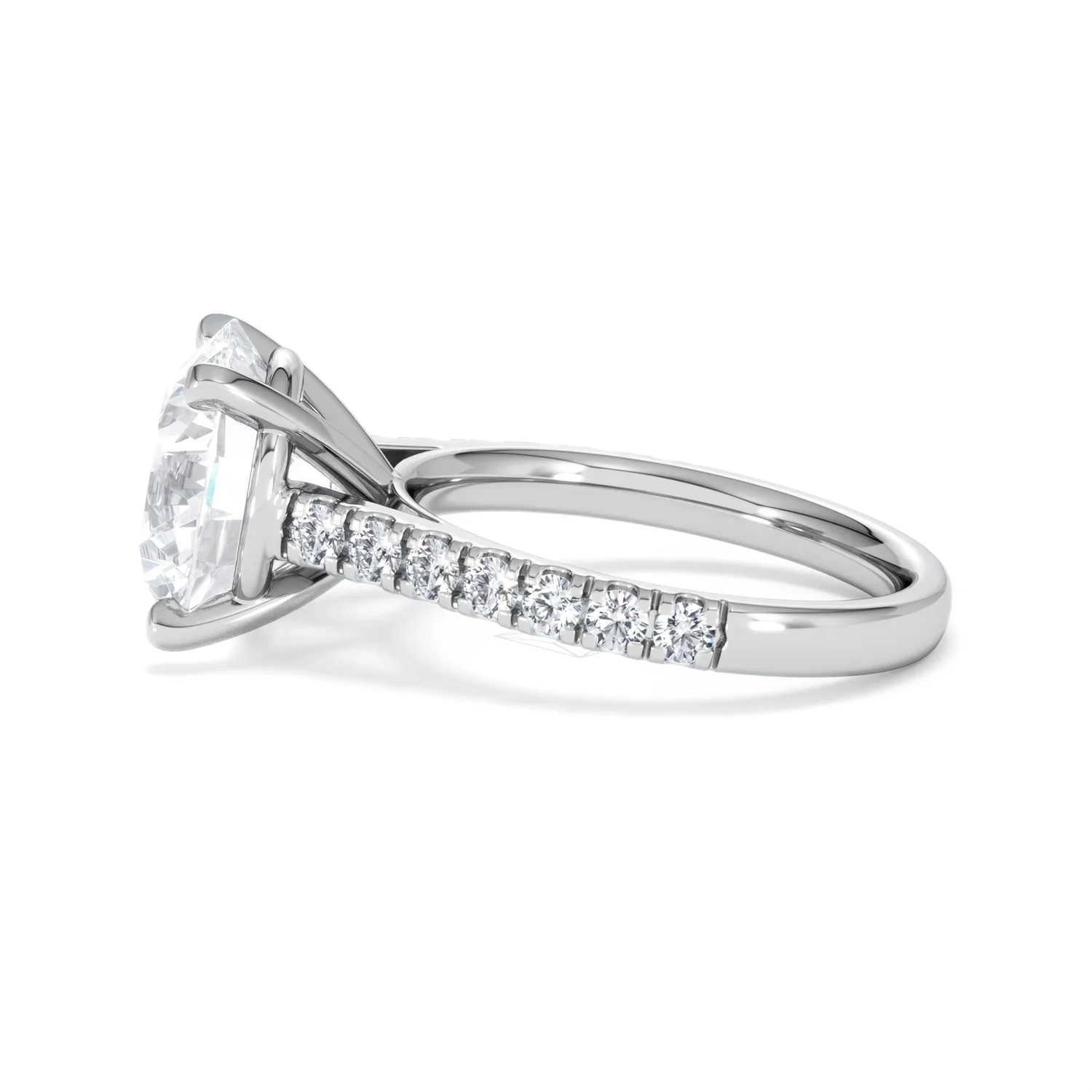 Natalia 5.65ct Lab Diamond Round Cut Engagement Ring in 18K White Gold G/VS1 - Image 69
