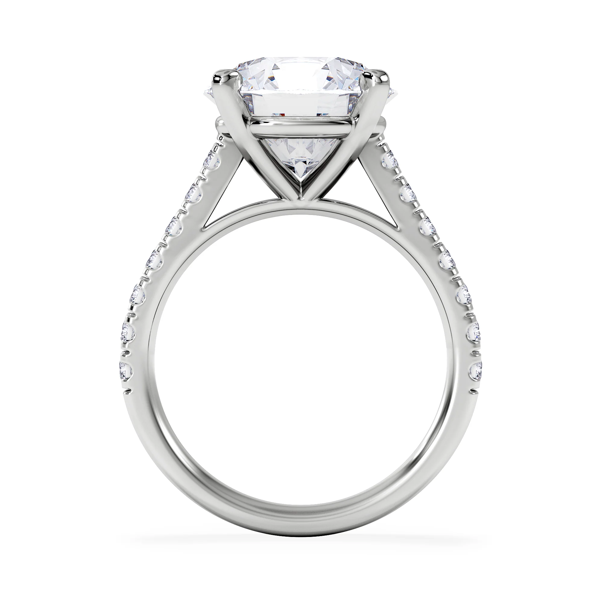 Natalia 5.65ct Lab Diamond Round Cut Engagement Ring in Platinum G/VS1 - Image 3