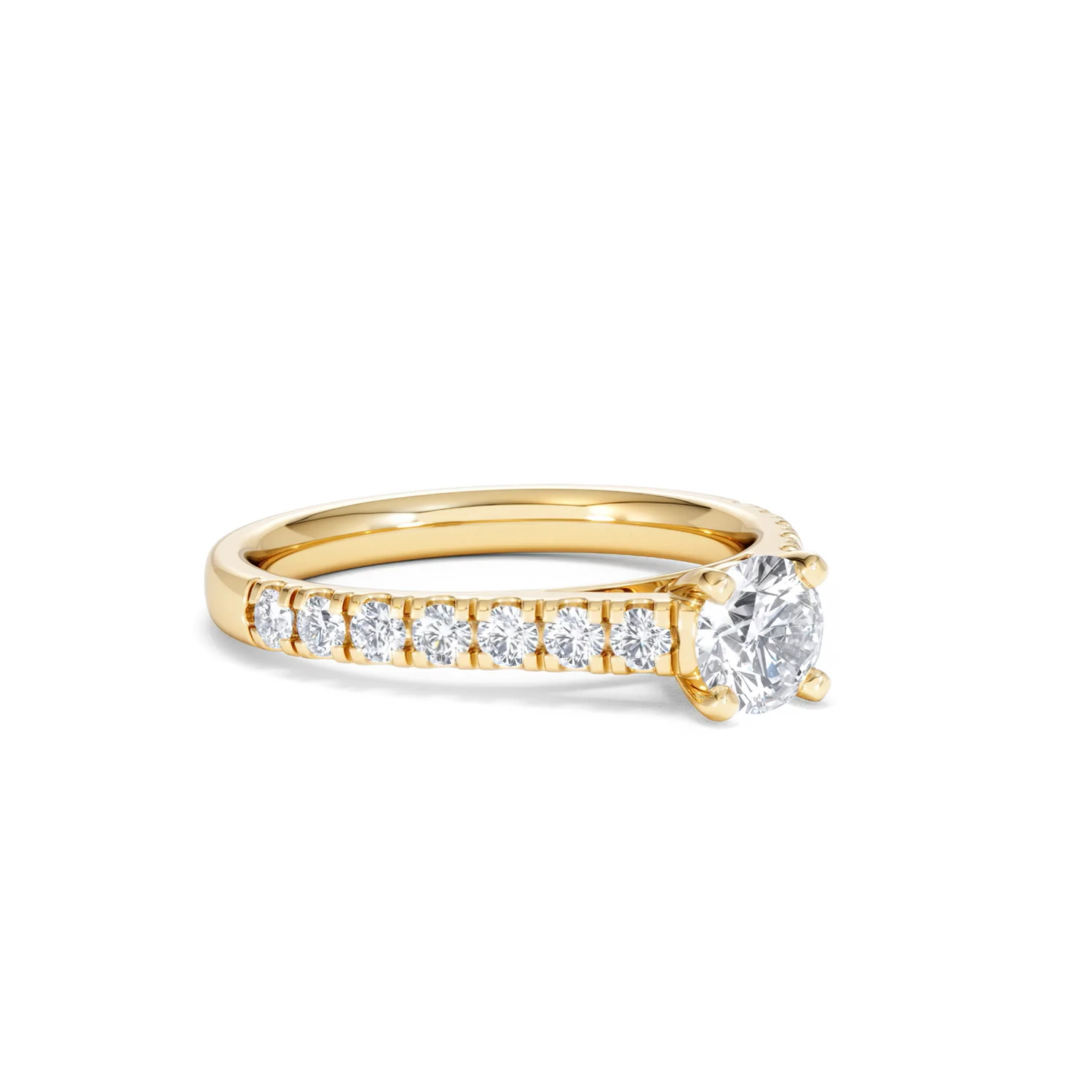 Natalia Diamond Engagement Side Stone Ring 18K Gold 0.91CT G/VS2 - Image 16