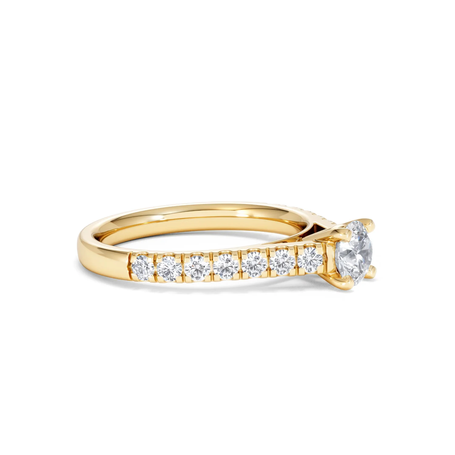 Natalia Diamond Engagement Side Stone Ring 18K Gold 0.91CT G/VS2 - Image 21