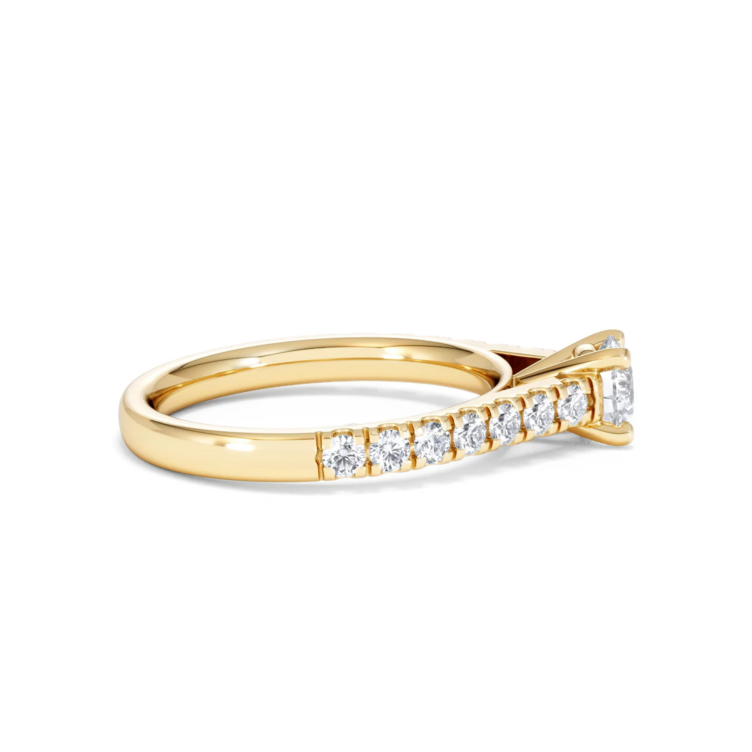Natalia Diamond Engagement Side Stone Ring 18K Gold 0.91CT G/VS2 - Image 28