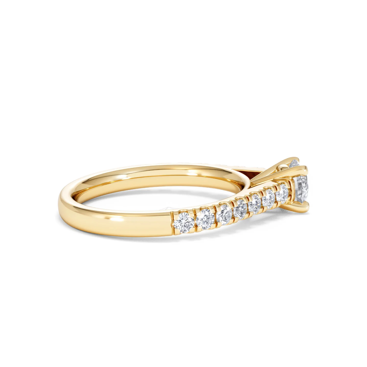 Natalia Diamond Engagement Side Stone Ring 18K Gold 0.91CT G/VS2 - Image 30
