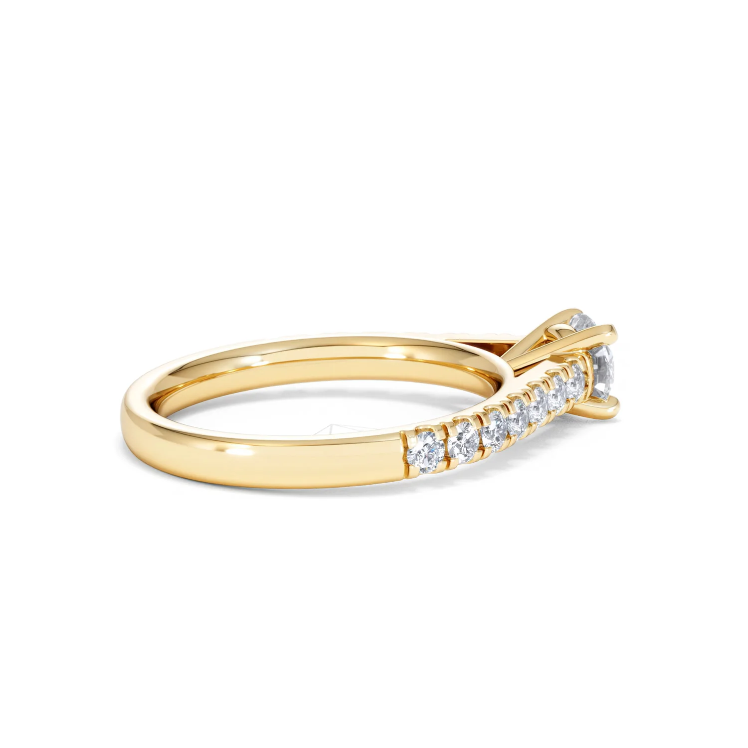 Natalia Diamond Engagement Side Stone Ring 18K Gold 0.91CT G/VS2 - Image 33