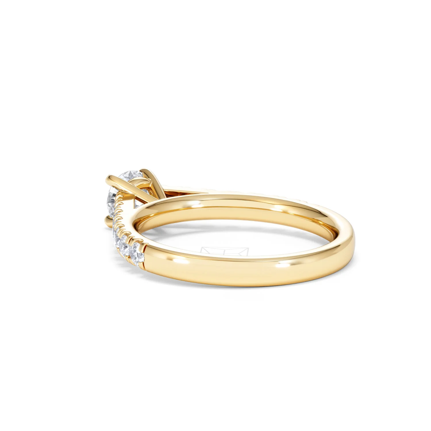 Natalia Diamond Engagement Side Stone Ring 18K Gold 0.91CT G/VS2 - Image 57