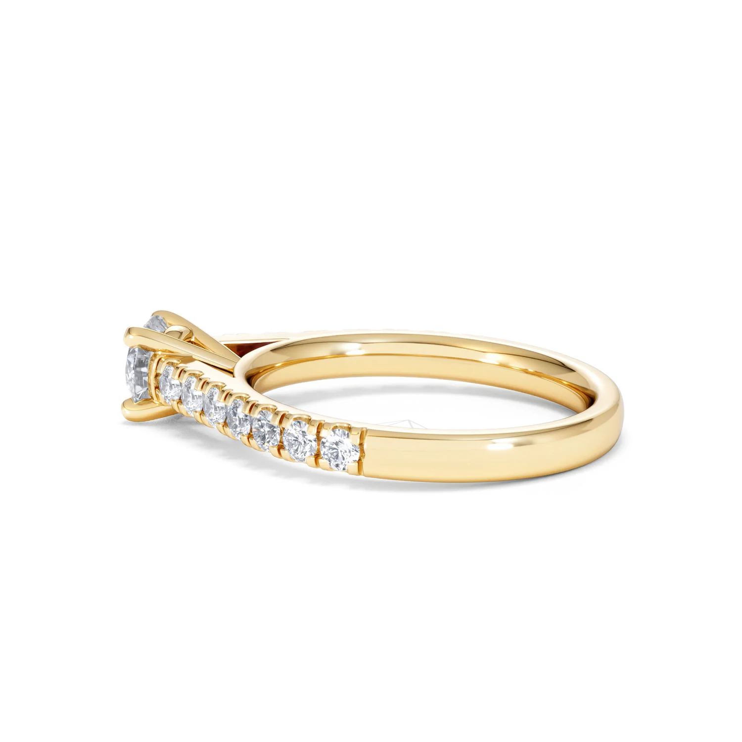 Natalia Diamond Engagement Side Stone Ring 18K Gold 0.91CT G/VS2 - Image 64