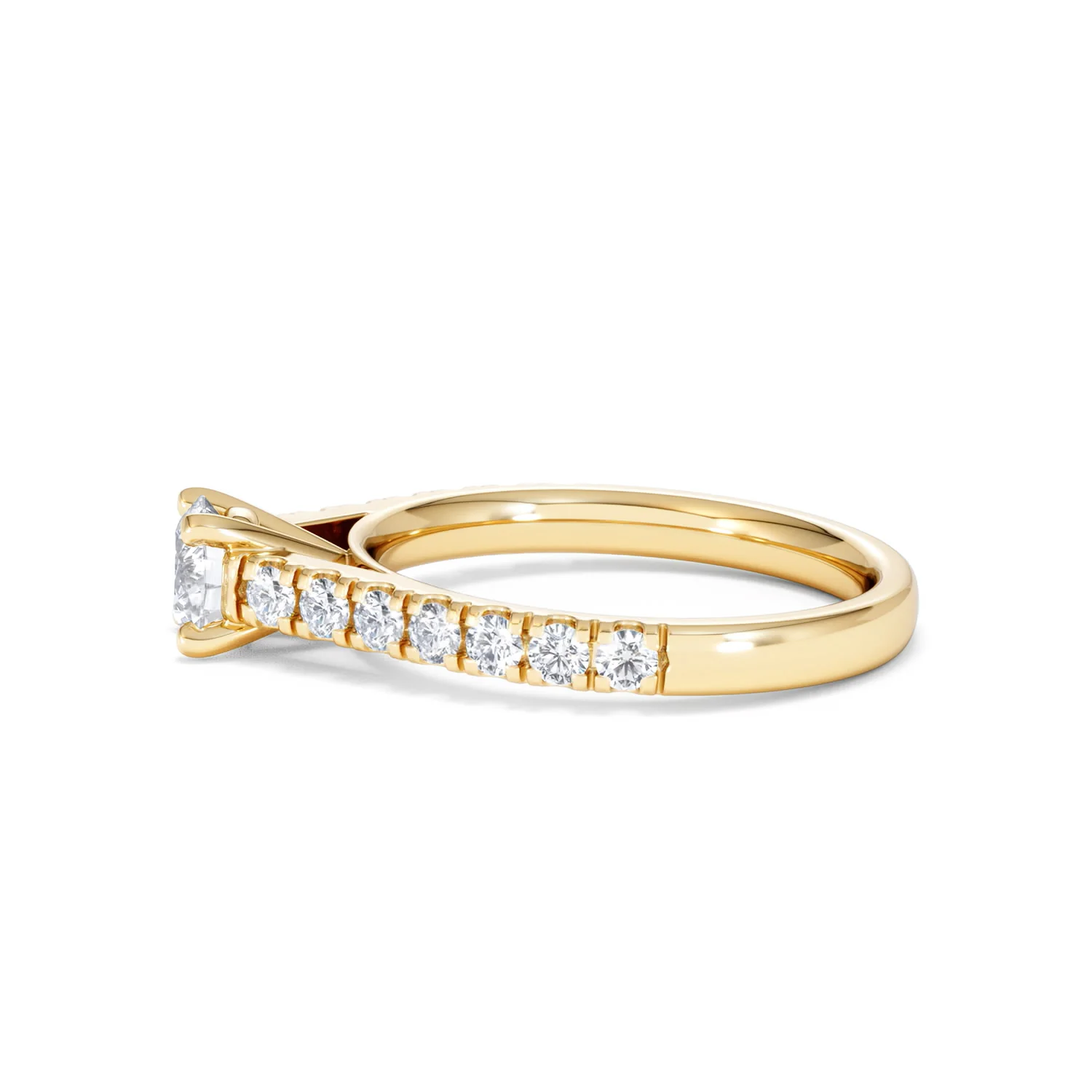 Natalia Diamond Engagement Side Stone Ring 18K Gold 0.91CT G/VS2 - Image 69