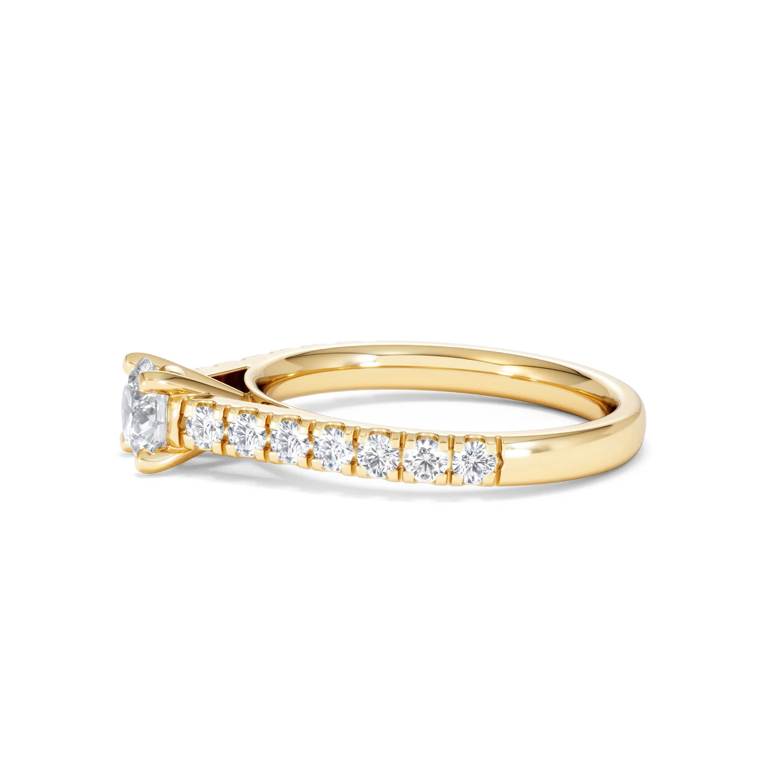 Natalia Diamond Engagement Side Stone Ring 18K Gold 0.91CT G/VS2 - Image 71