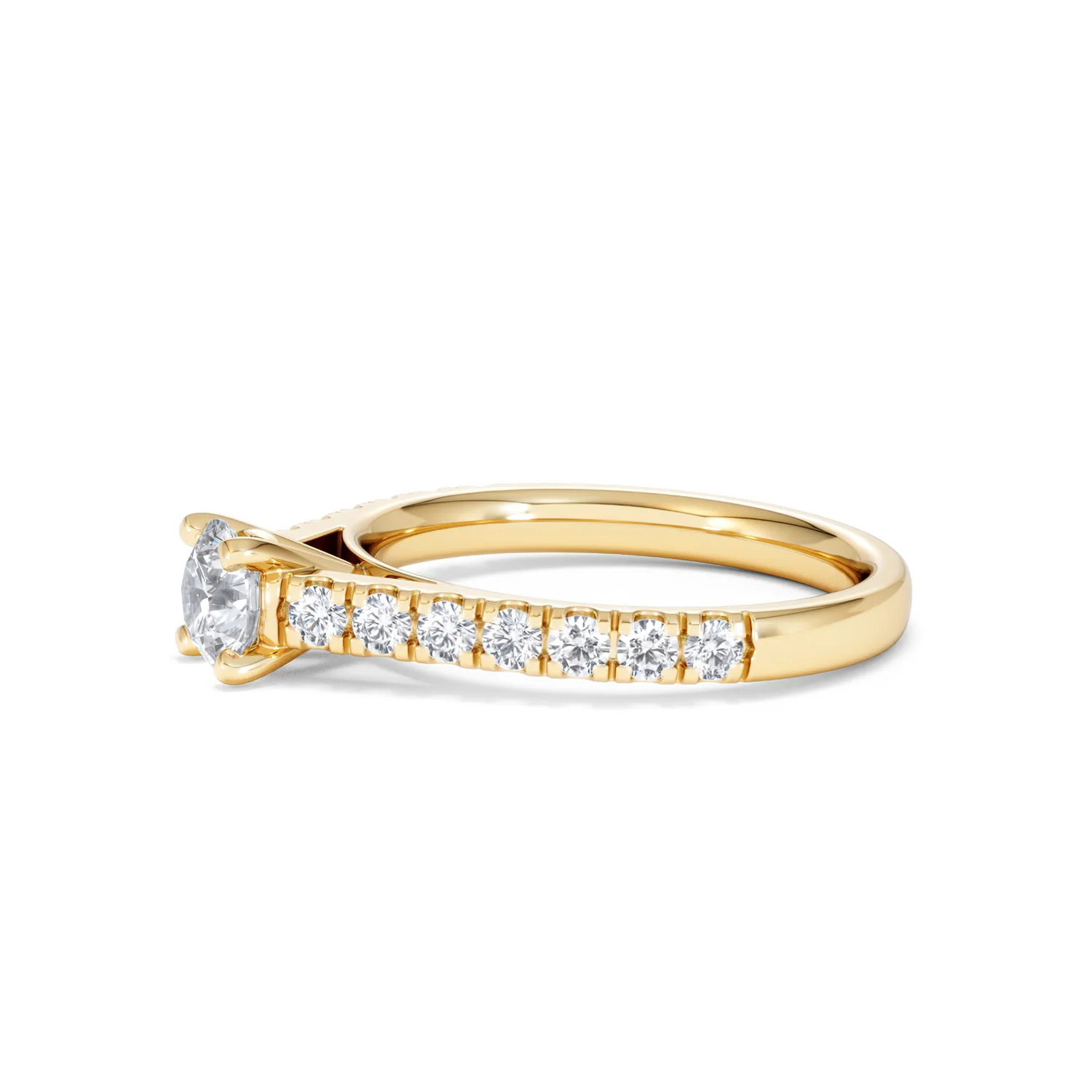 Natalia Diamond Engagement Side Stone Ring 18K Gold 0.91CT G/VS2 - Image 73