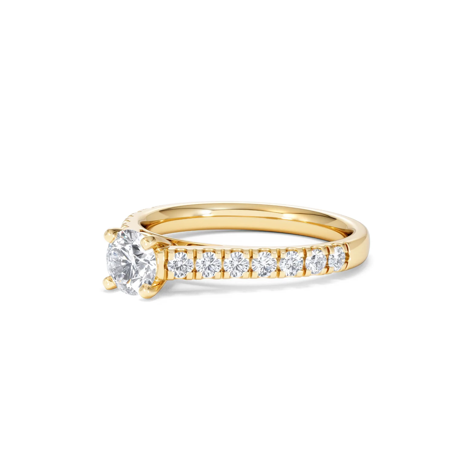 Natalia Diamond Engagement Side Stone Ring 18K Gold 0.91CT G/VS2 - Image 79