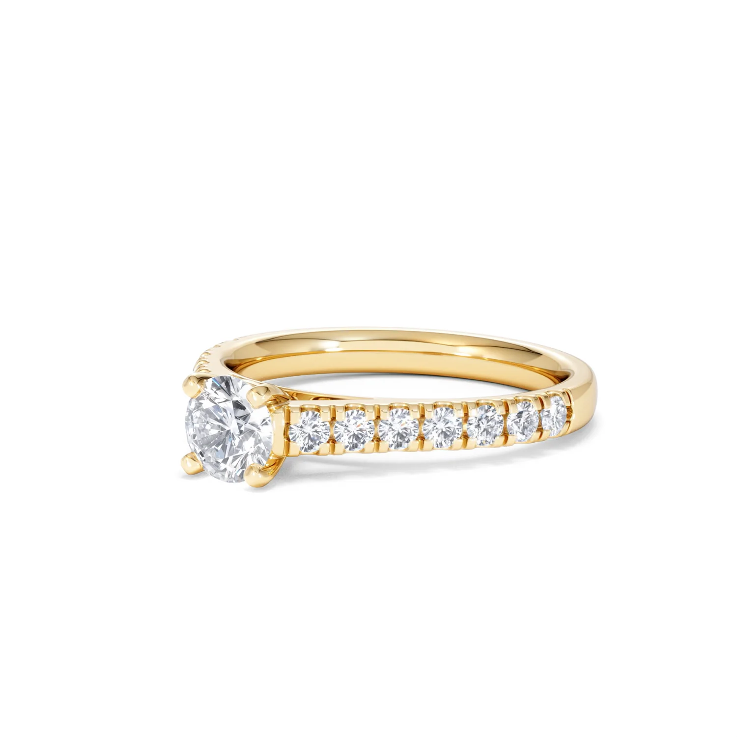 Natalia Diamond Engagement Side Stone Ring 18K Gold 0.91CT G/VS2 - Image 80