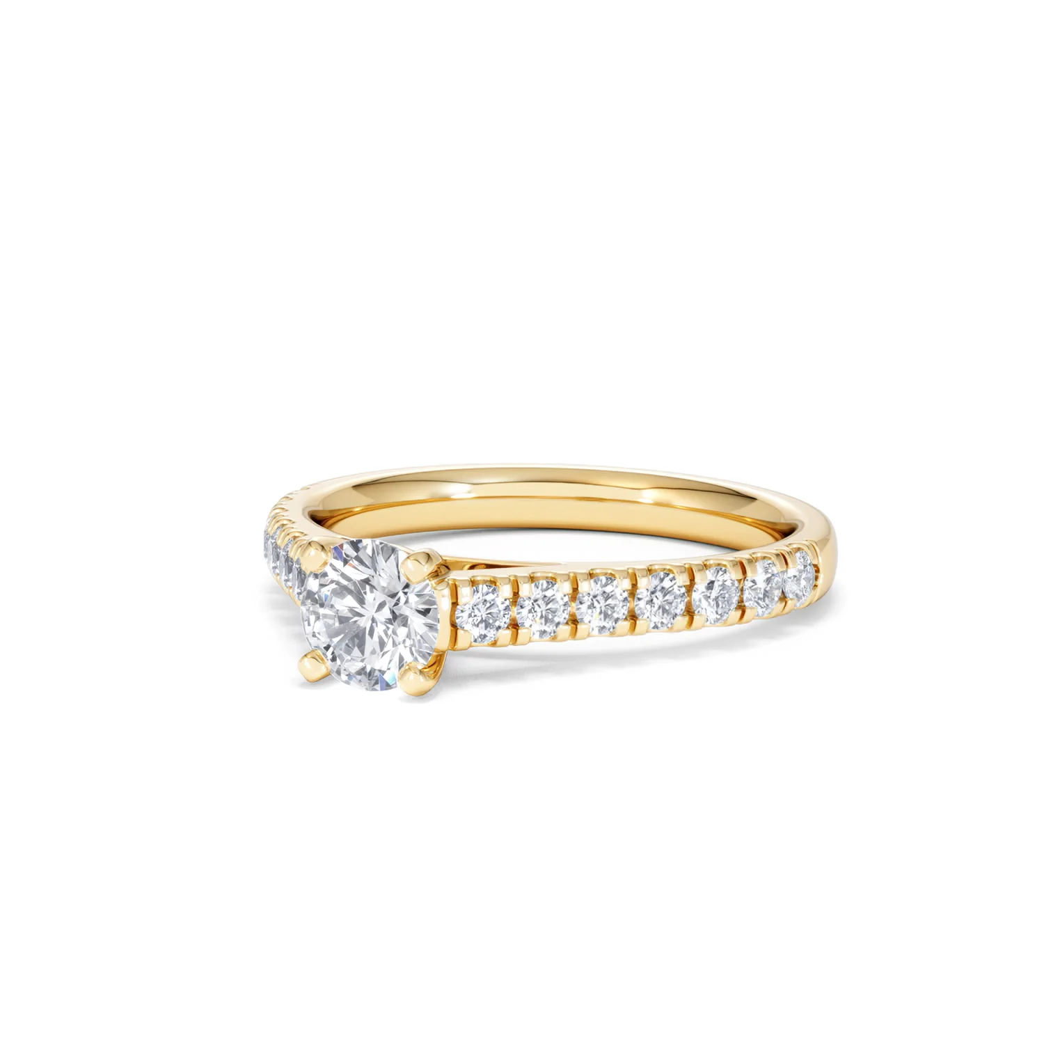 Natalia Diamond Engagement Side Stone Ring 18K Gold 0.91CT G/VS2 - Image 82