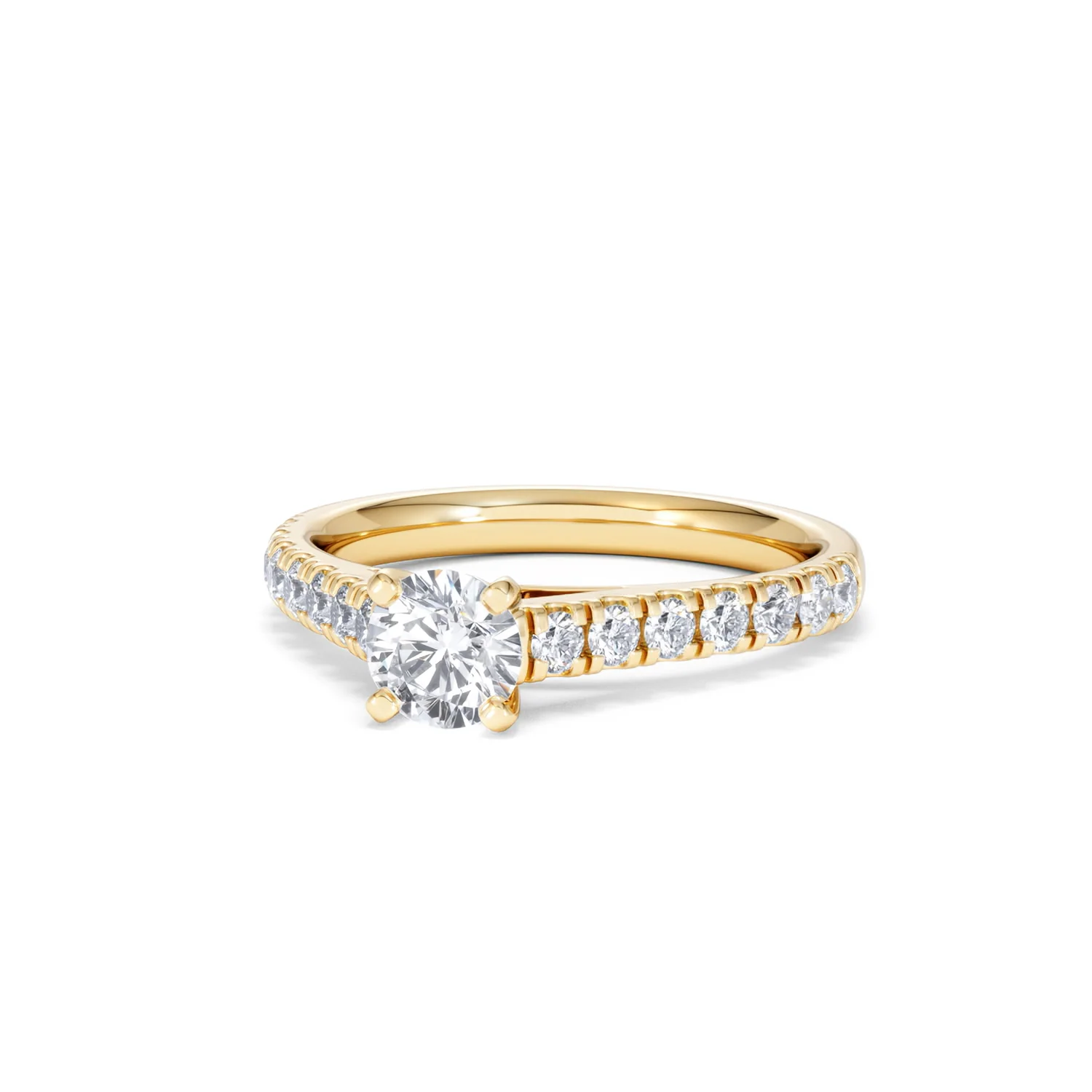 Natalia Diamond Engagement Side Stone Ring 18K Gold 0.91CT G/VS2 - Image 84
