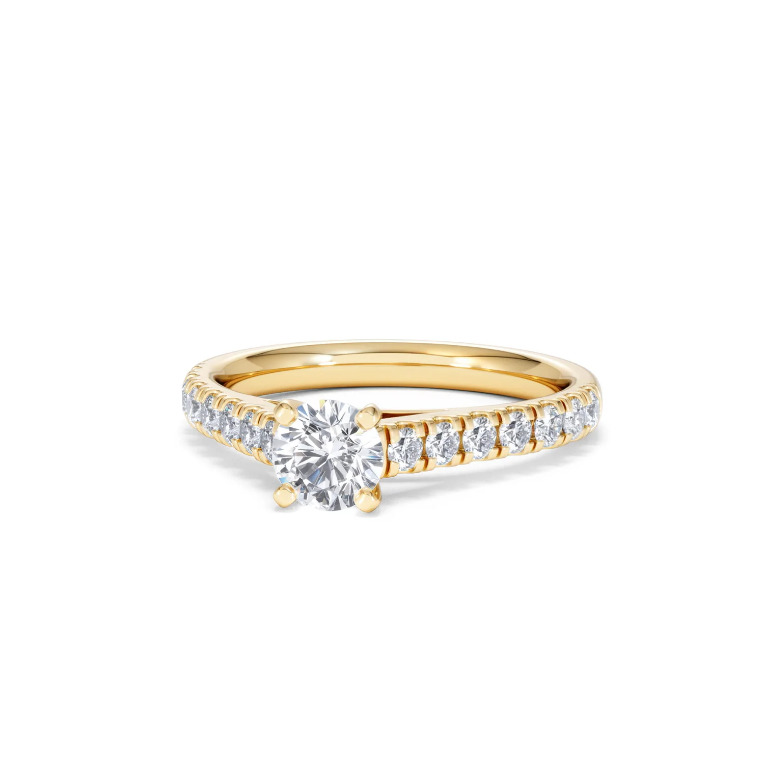 Natalia Diamond Engagement Side Stone Ring 18K Gold 0.91CT G/VS2 - Image 85