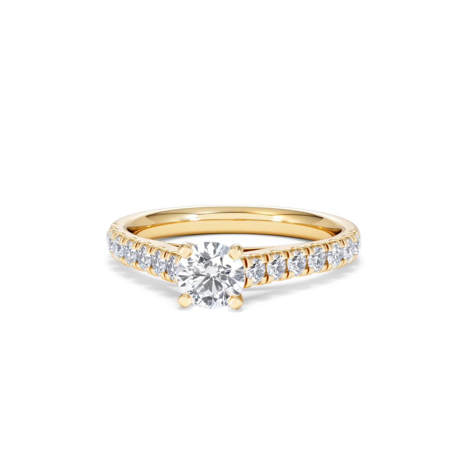 Natalia Diamond Engagement Side Stone Ring 18K Gold 0.91CT G/VS2 - Image 86