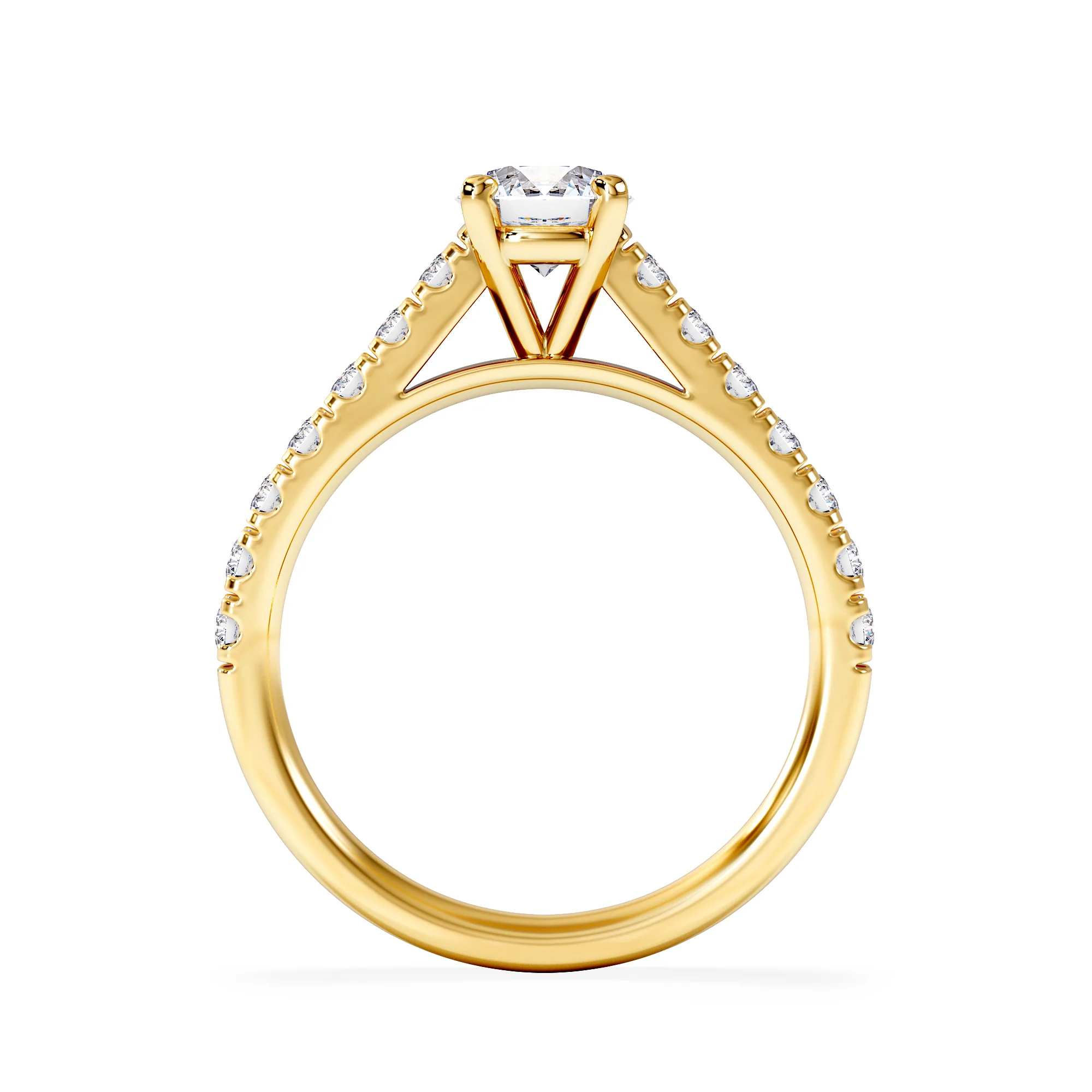 Natalia GIA Diamond Engagement Side Stone Ring 18K Gold 1.15CT G/SI2 - Image 3