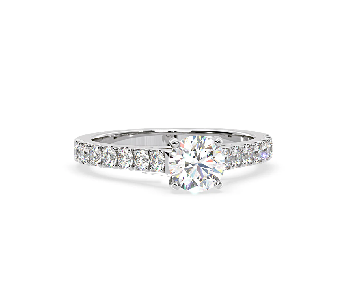 Natalia GIA Diamond Engagement Side Stone Ring Platinum 1.50CT G/VS2 - Image 165
