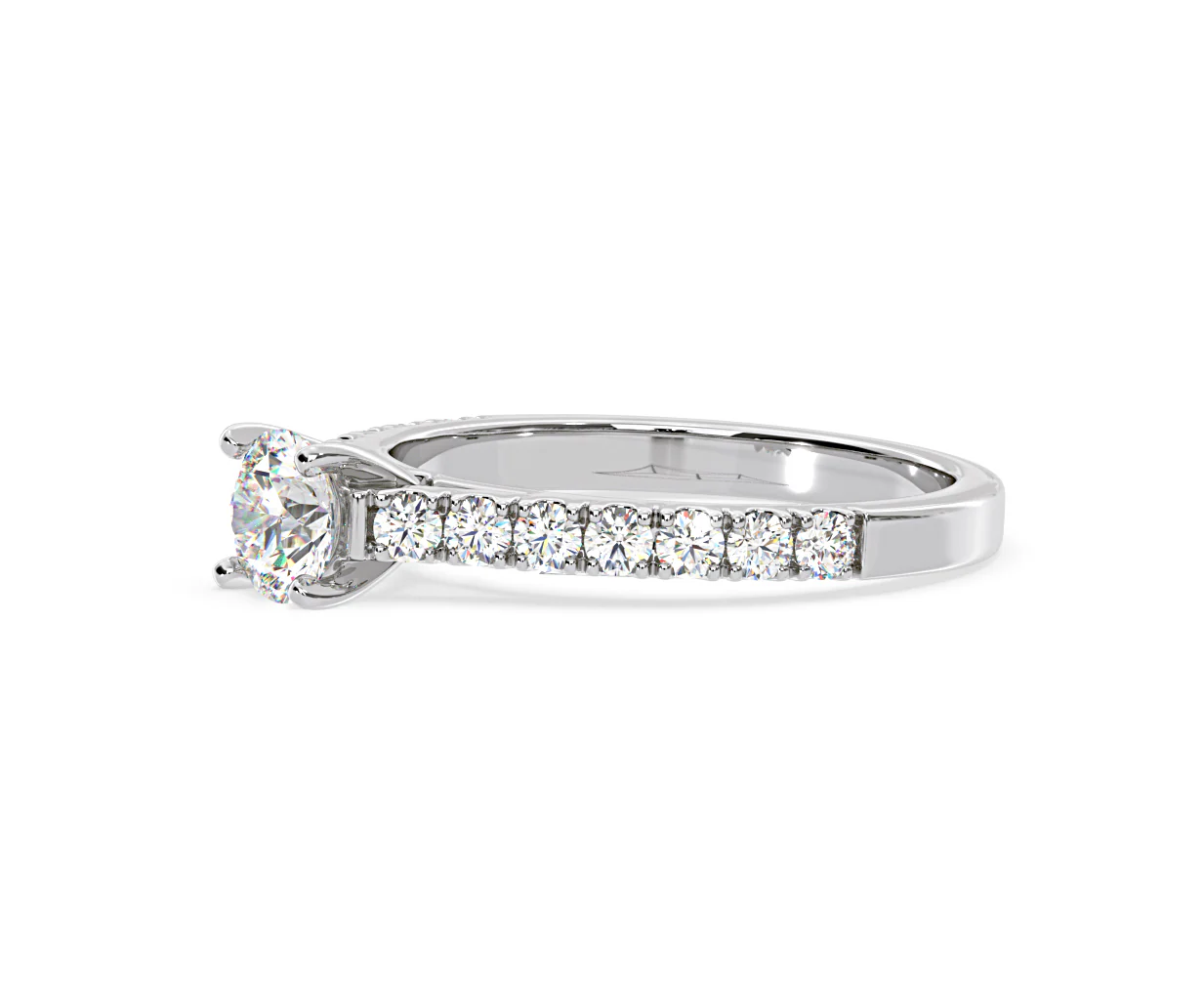 Natalia Lab Diamond Engagement Side Stone Ring 18KW Gold 0.91CT F/VS1 - Image 100