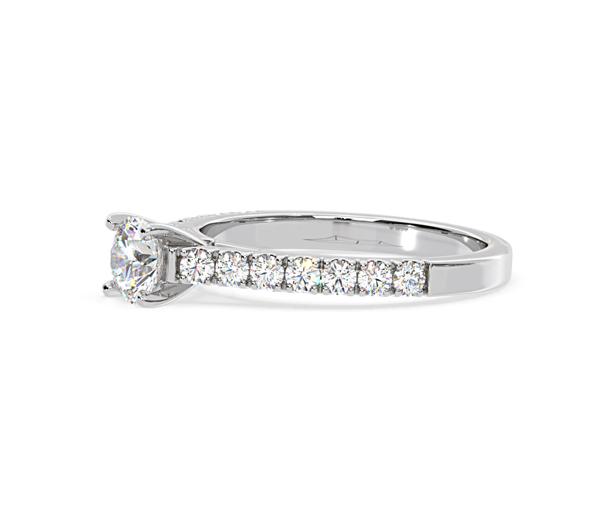 Natalia Lab Diamond Engagement Side Stone Ring 18KW Gold 0.91CT F/VS1 - Image 101
