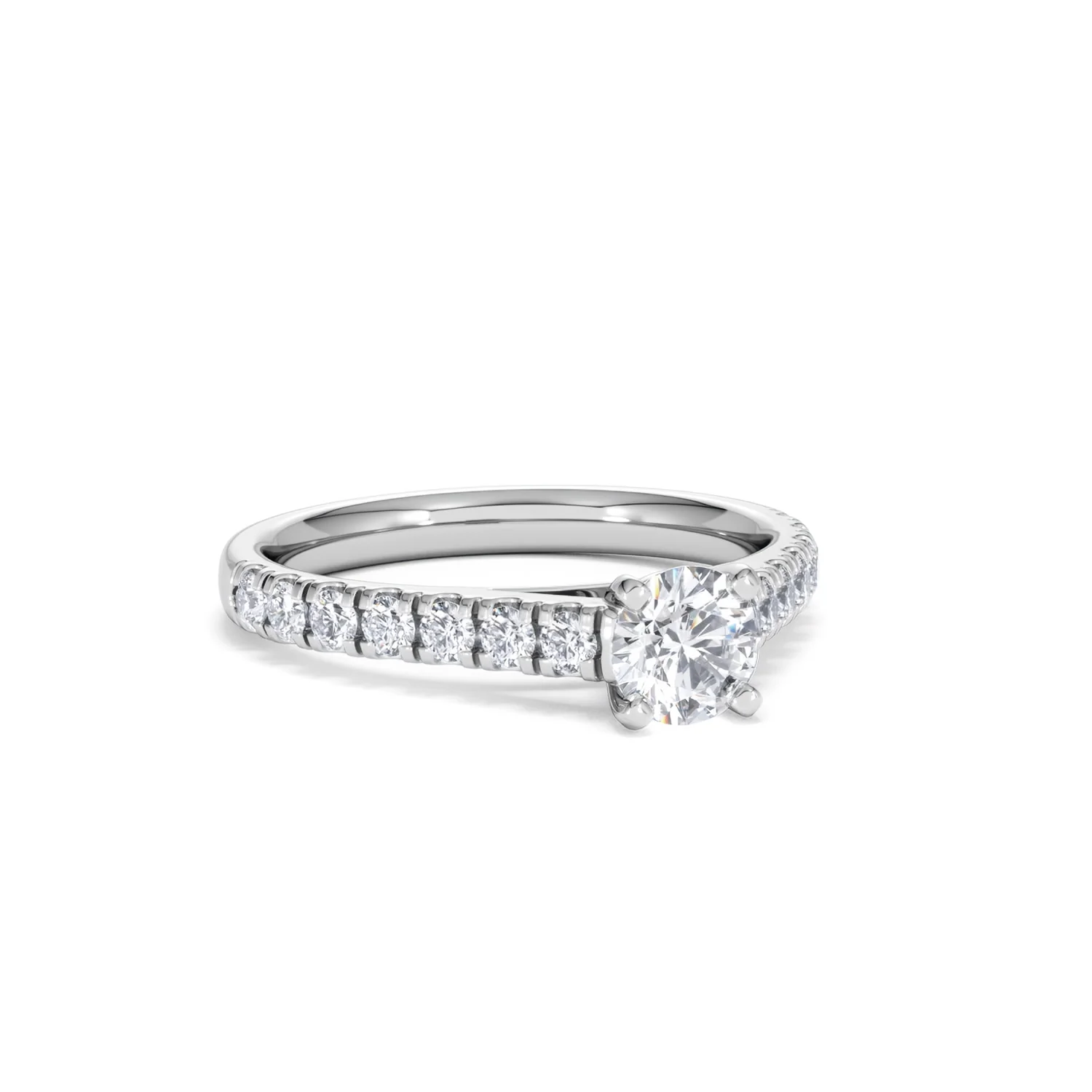 Natalia Lab Diamond Engagement Side Stone Ring 18KW Gold 0.91CT F/VS1 - Image 13